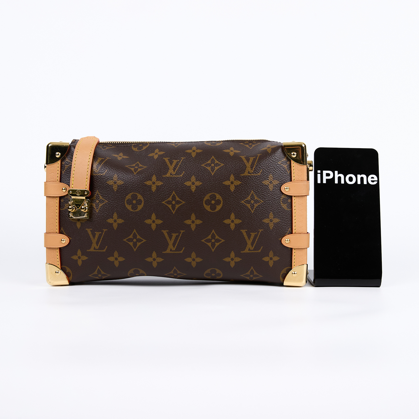 路易威登 LOUIS VUITTON Side Trunk MM East West 肩背包 斜背包 老花 M28385 晶片款  原廠盒子/防塵袋/背帶3