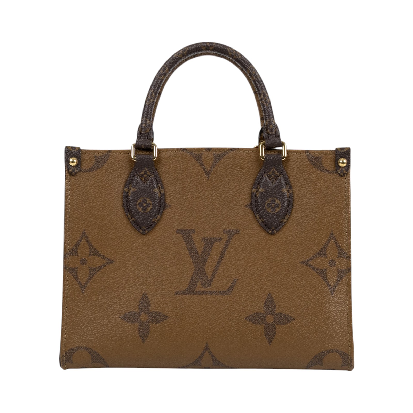 路易威登 LOUIS VUITTON OnTheGo PM 雙色帆布 手提 斜背包 M46373 晶片款  原廠盒子/防塵袋/內袋/背帶