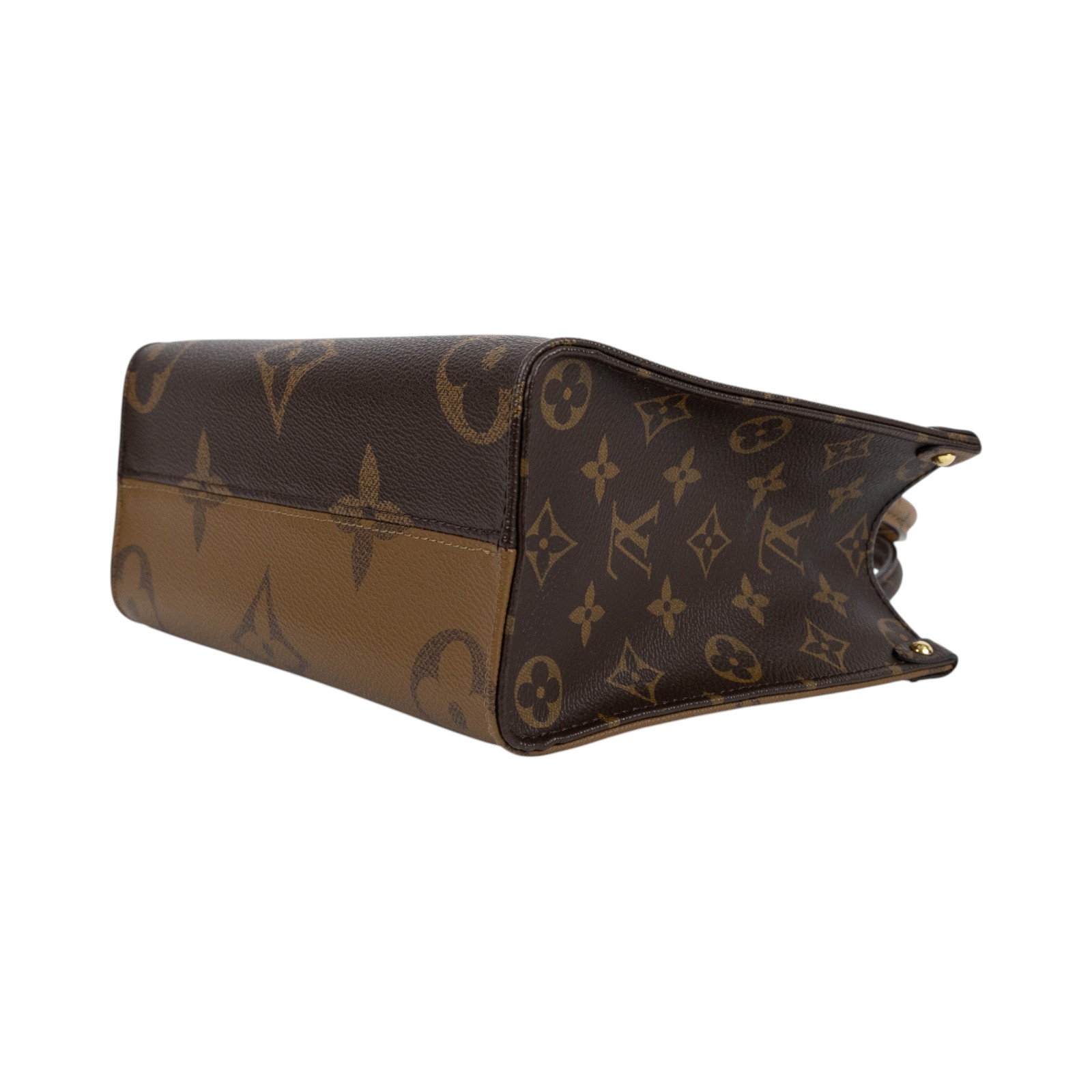 路易威登 LOUIS VUITTON OnTheGo PM 雙色帆布 手提 斜背包 M46373 晶片款  原廠盒子/防塵袋/內袋/背帶
