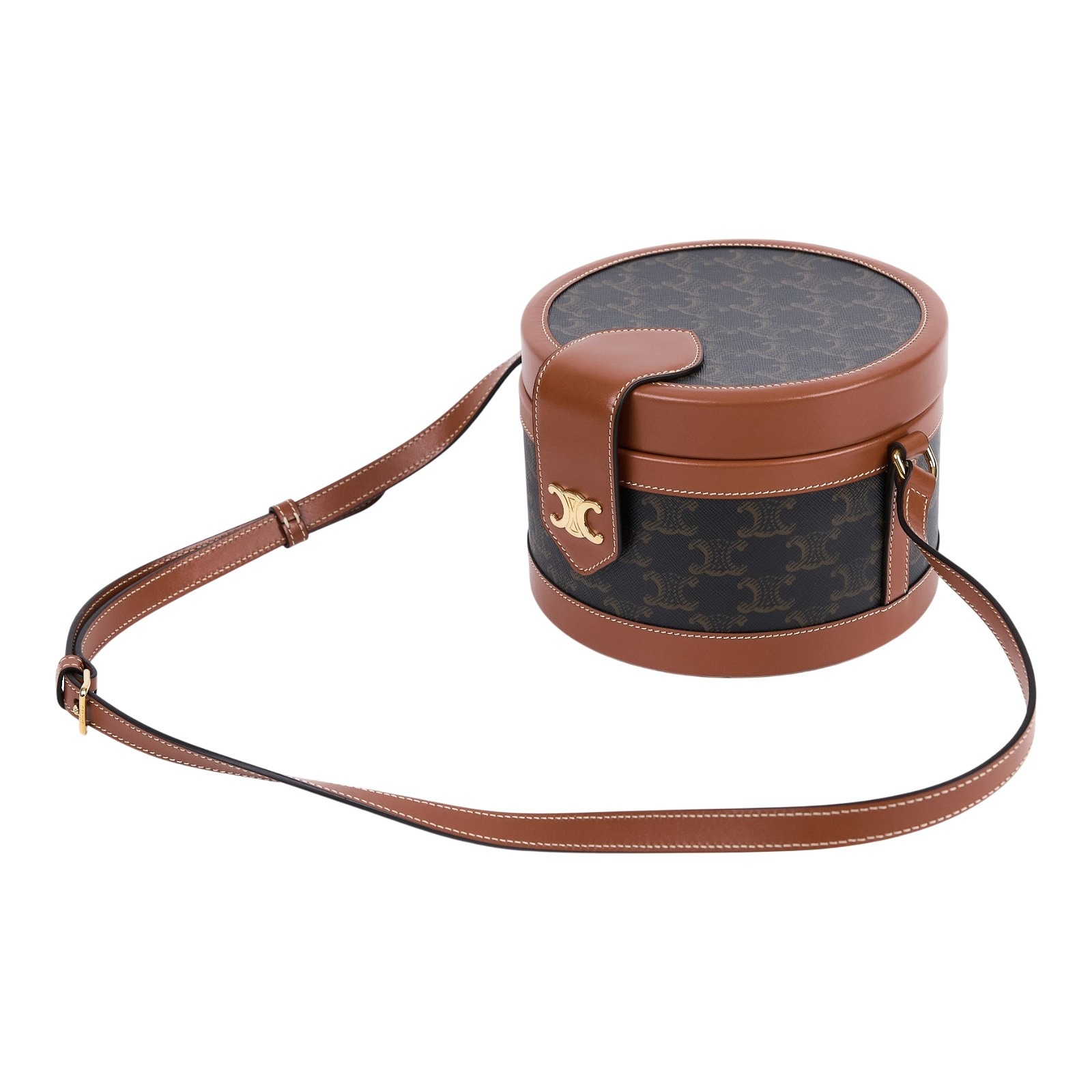 思琳 CELINE Tambour Triomphe 化妝盒 肩背包 斜背包 195192BZJ 老花TAMBOUR圓筒包小號 防塵袋