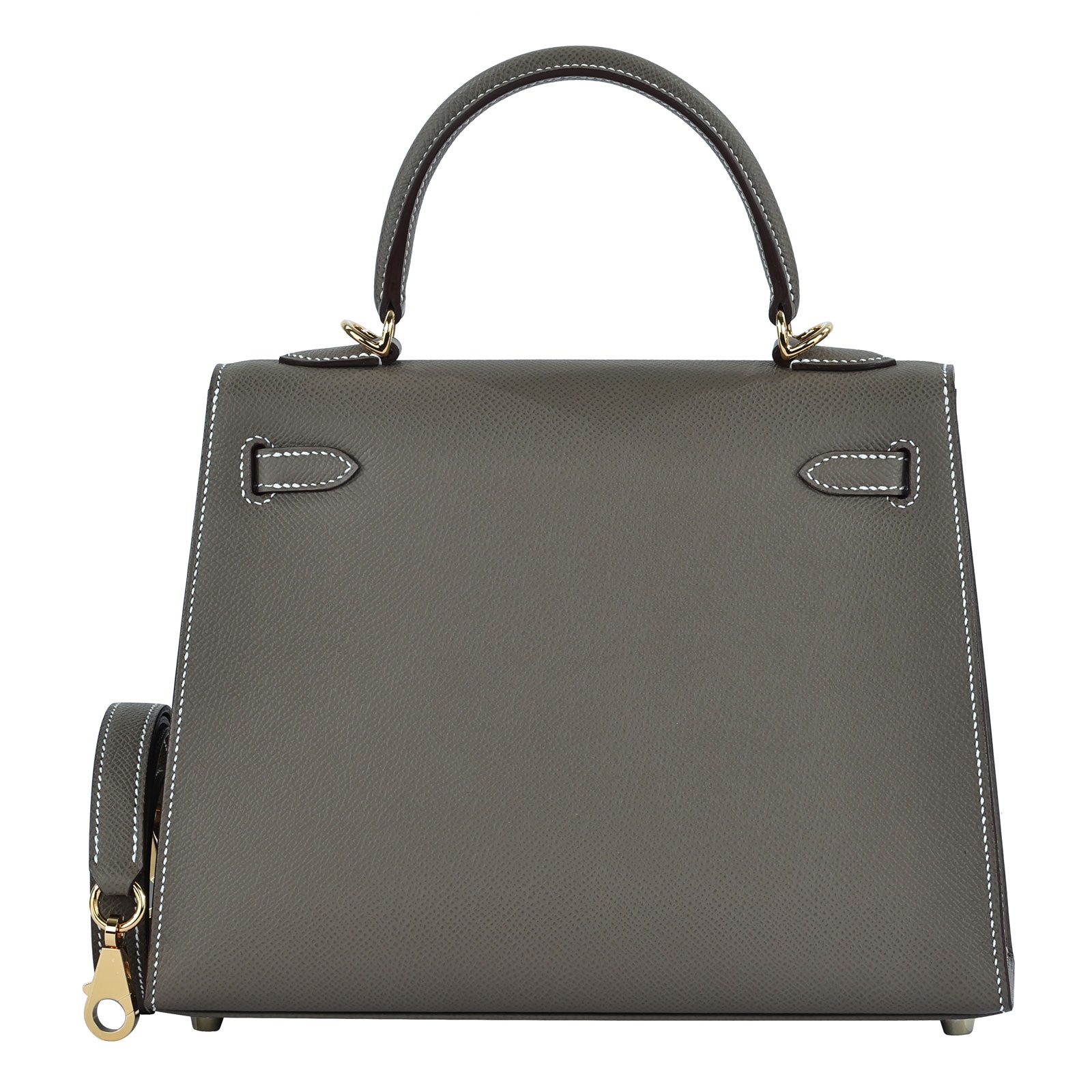 愛馬仕 Hermes Kelly Bag 凱莉包 25 KL25 B刻 大象灰KELLY25 EPSOM 防塵袋/原廠盒子/鎖組/購買證明