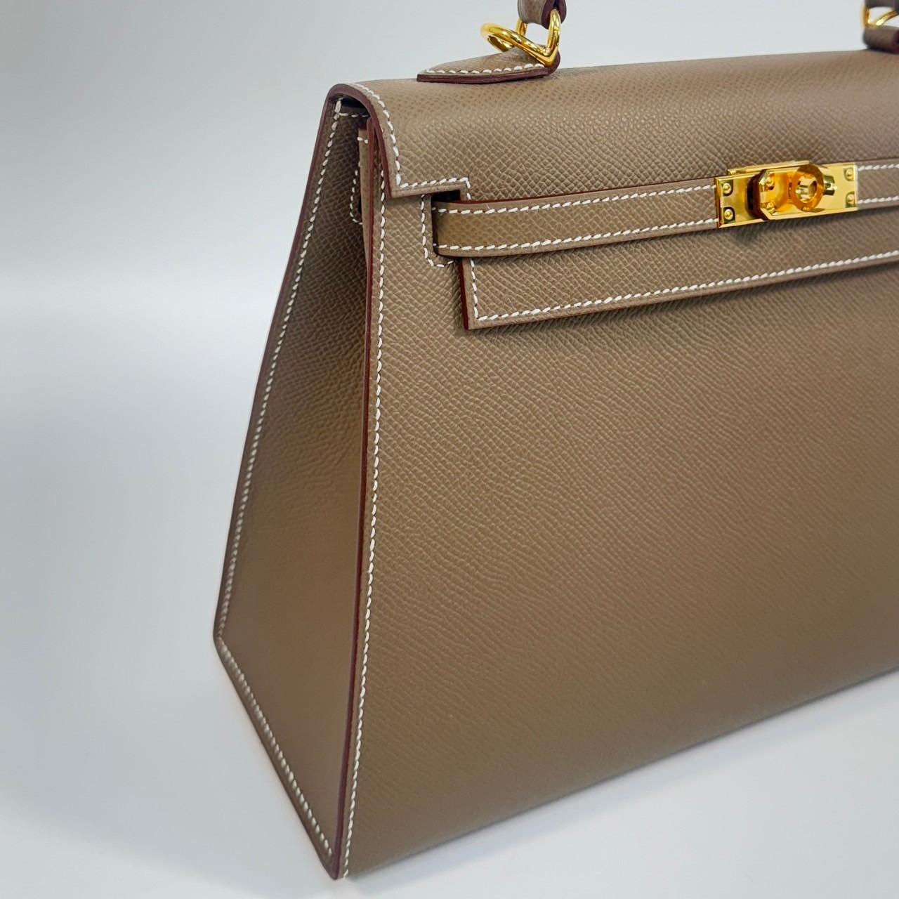 愛馬仕 Hermes Kelly Bag 凱莉包 25 KL25 B刻 大象灰KELLY25 EPSOM 防塵袋/原廠盒子/鎖組/購買證明