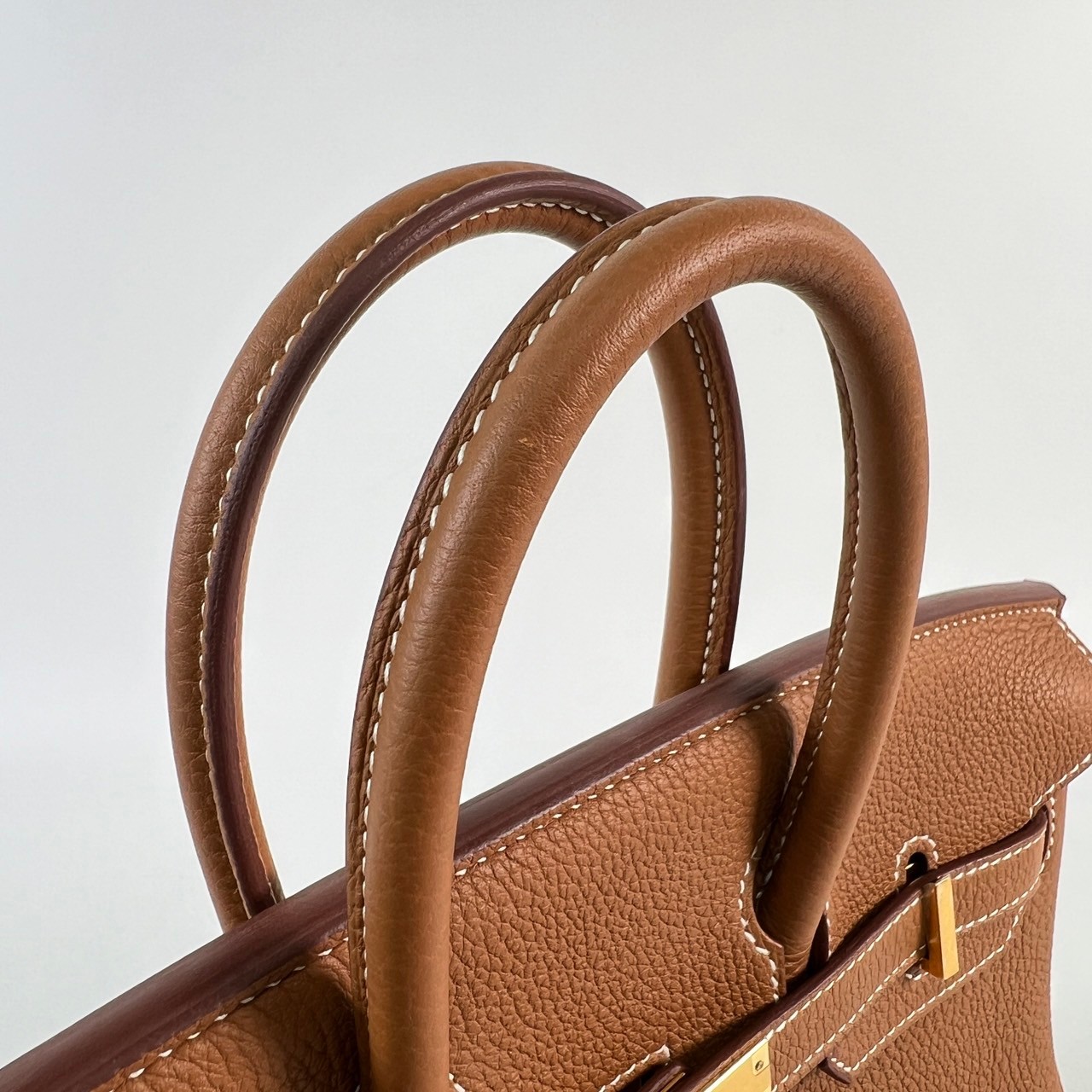 愛馬仕 Hermes Birkin Bag 柏金包 25 BK25 U刻 金棕金BIRKIN25 TOGO 防塵袋/原廠盒子/鎖組/購買證明/雨衣