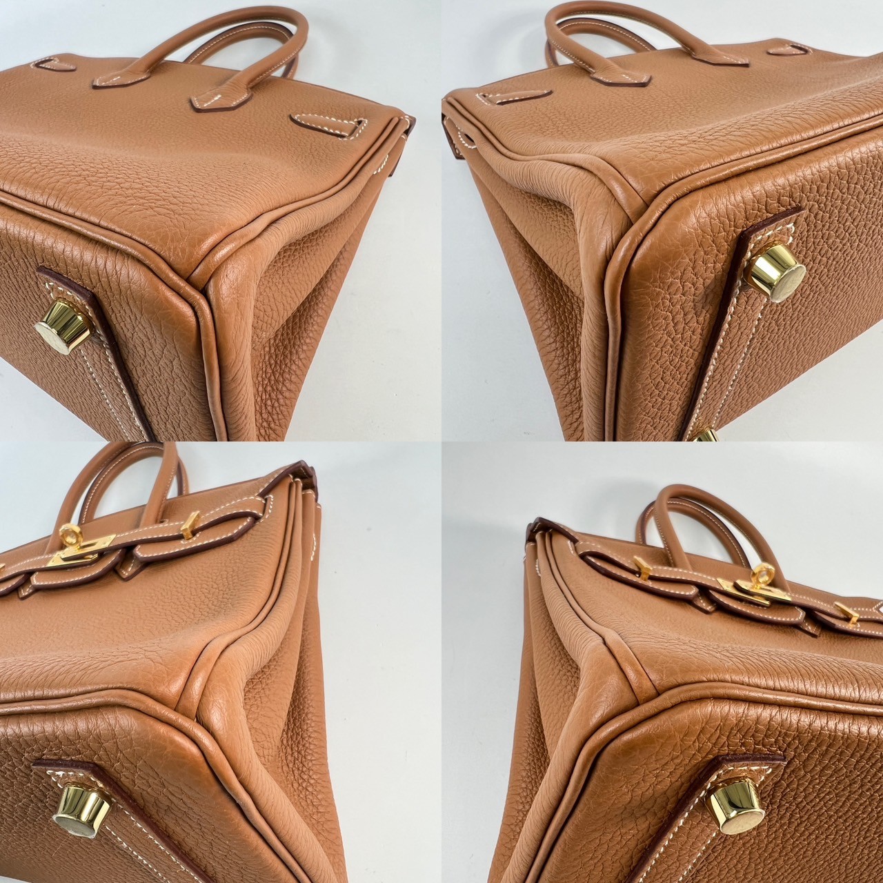 愛馬仕 Hermes Birkin Bag 柏金包 25 BK25 U刻 金棕金BIRKIN25 TOGO 防塵袋/原廠盒子/鎖組/購買證明/雨衣