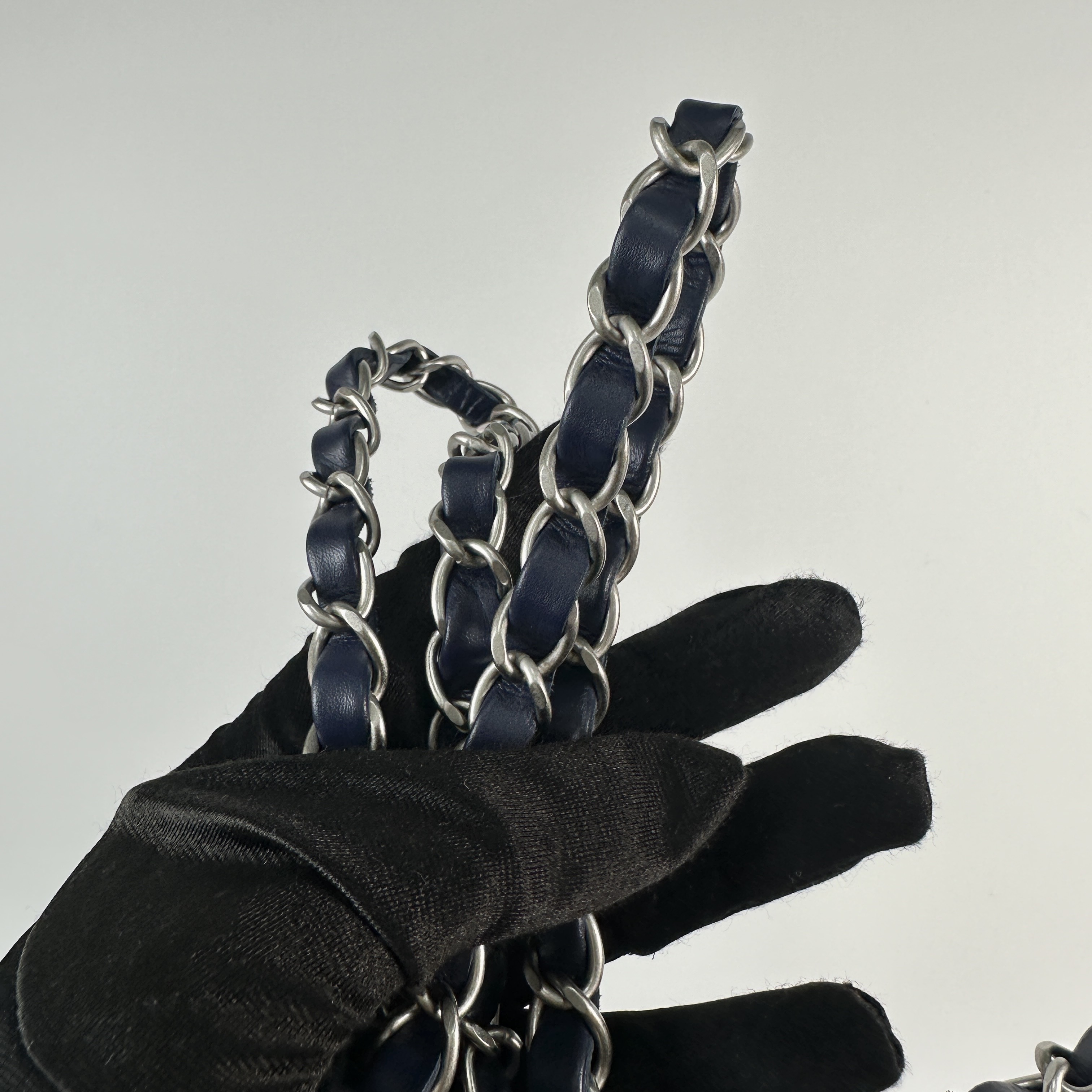 香奈兒 CHANEL 22 小型 束口包  晶片款 牛仔22 小號 原廠盒子/防塵袋