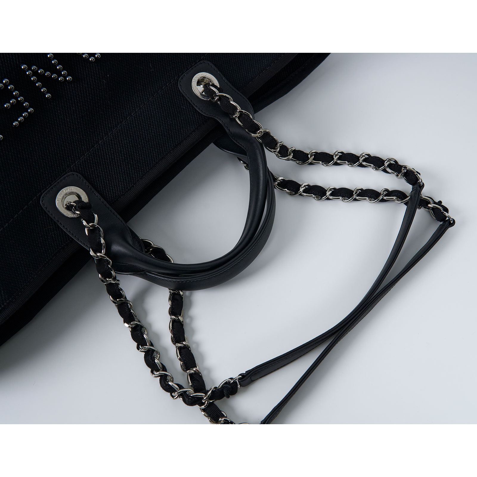 香奈兒 CHANEL 海灘包 大型  　29開黑珍珠大海灘包 原廠盒子/保證卡