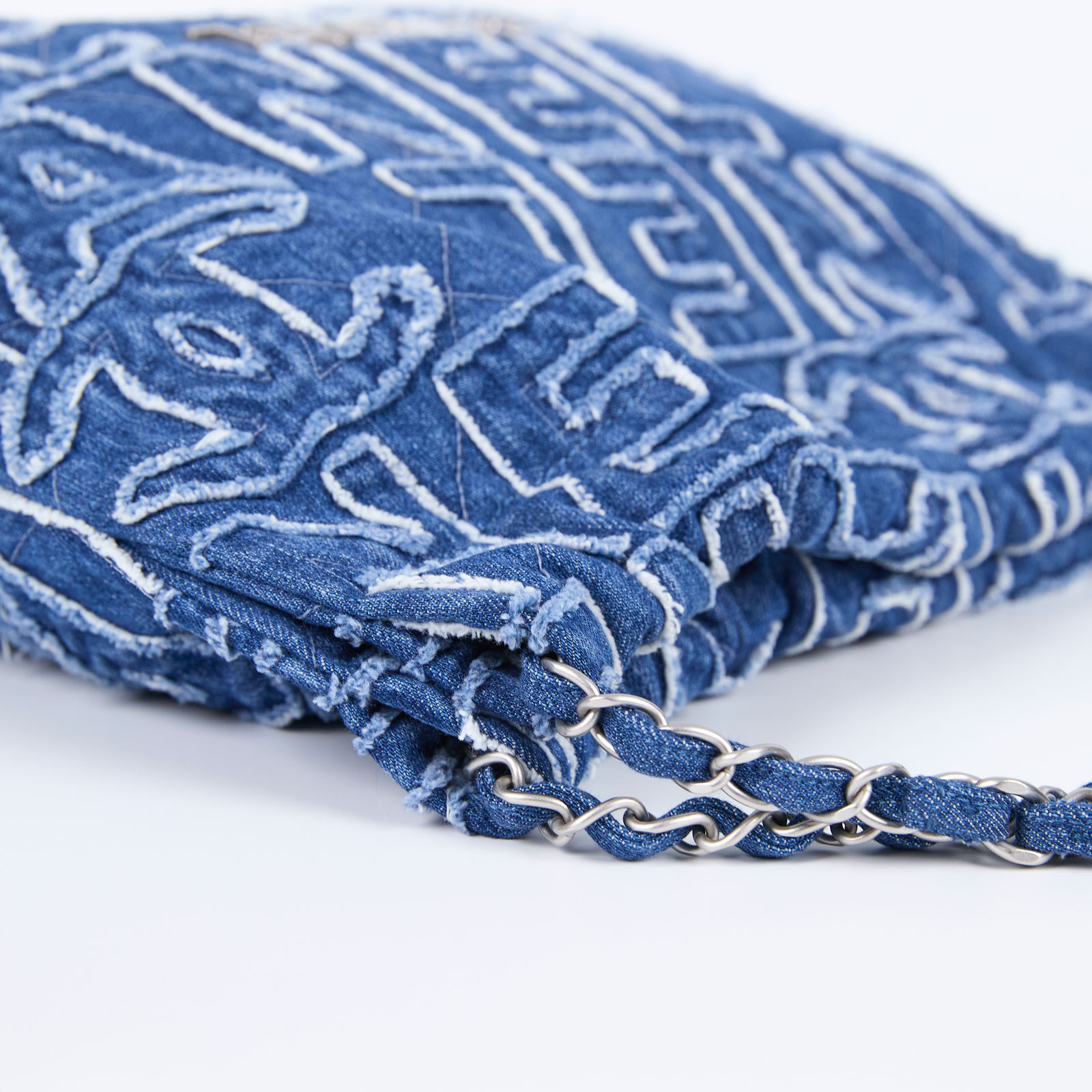 香奈兒 CHANEL 22 小型 束口包  晶片款 牛仔字母22 小號 防塵袋/原廠盒子