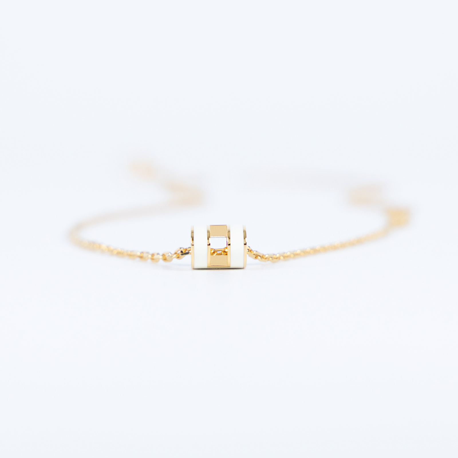 愛馬仕 Hermes Mini Pop H 墜飾 POPHPMINI ST 02 34 白MINI POP H項鍊 原廠盒子/防塵袋