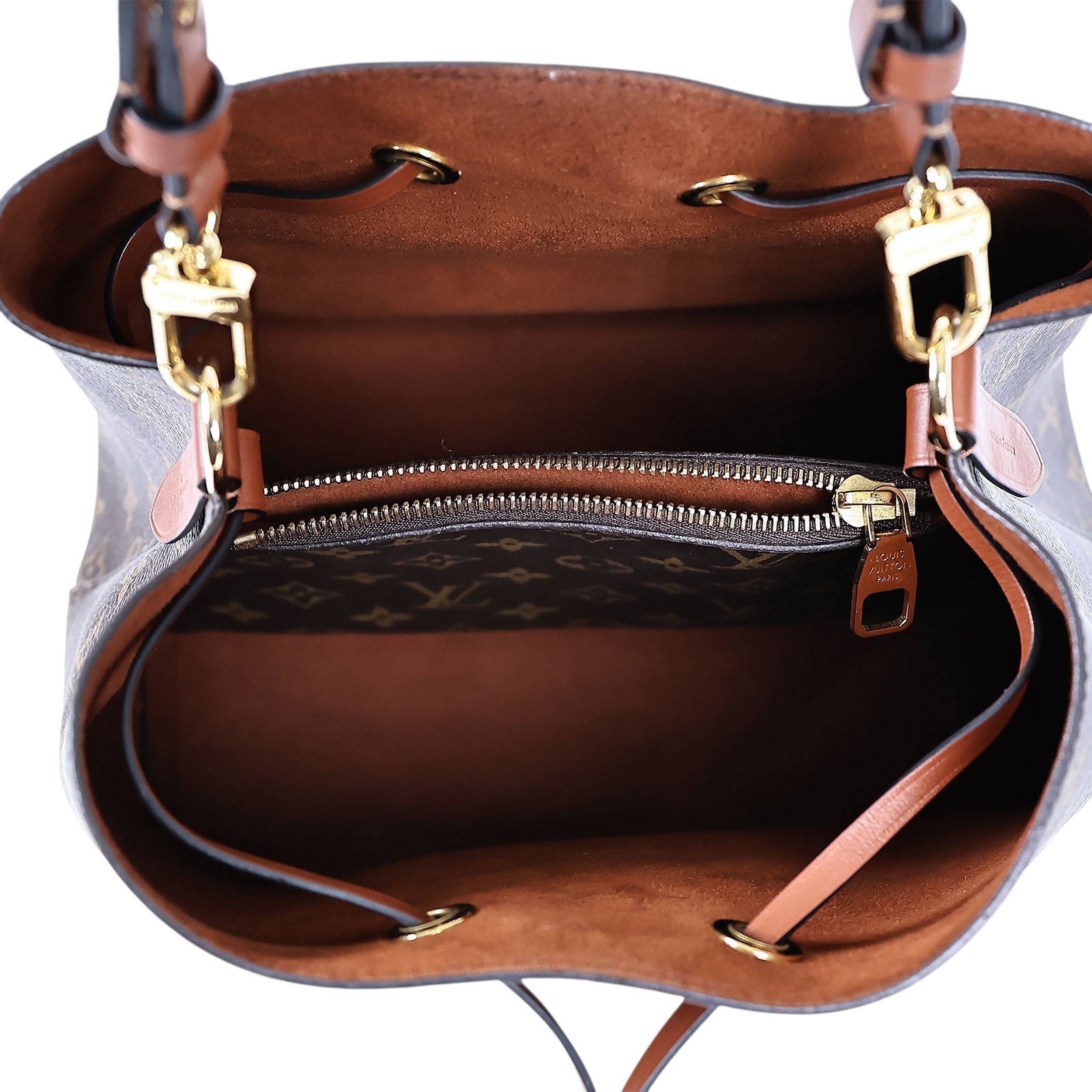 路易威登 LOUIS VUITTON NéoNoé MM 經典帆布 肩背 水桶包 棕色 M44887 晶片款 棕色原花NEONOE 無附屬品