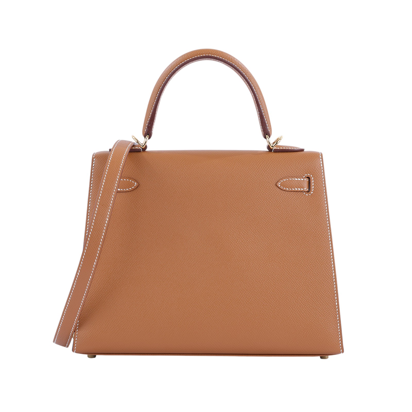 愛馬仕 Hermes Kelly Bag 凱莉包 25 KL25 Z刻 金棕KELLY25 EPSOM 防塵袋/原廠盒子/鎖組/購買證明