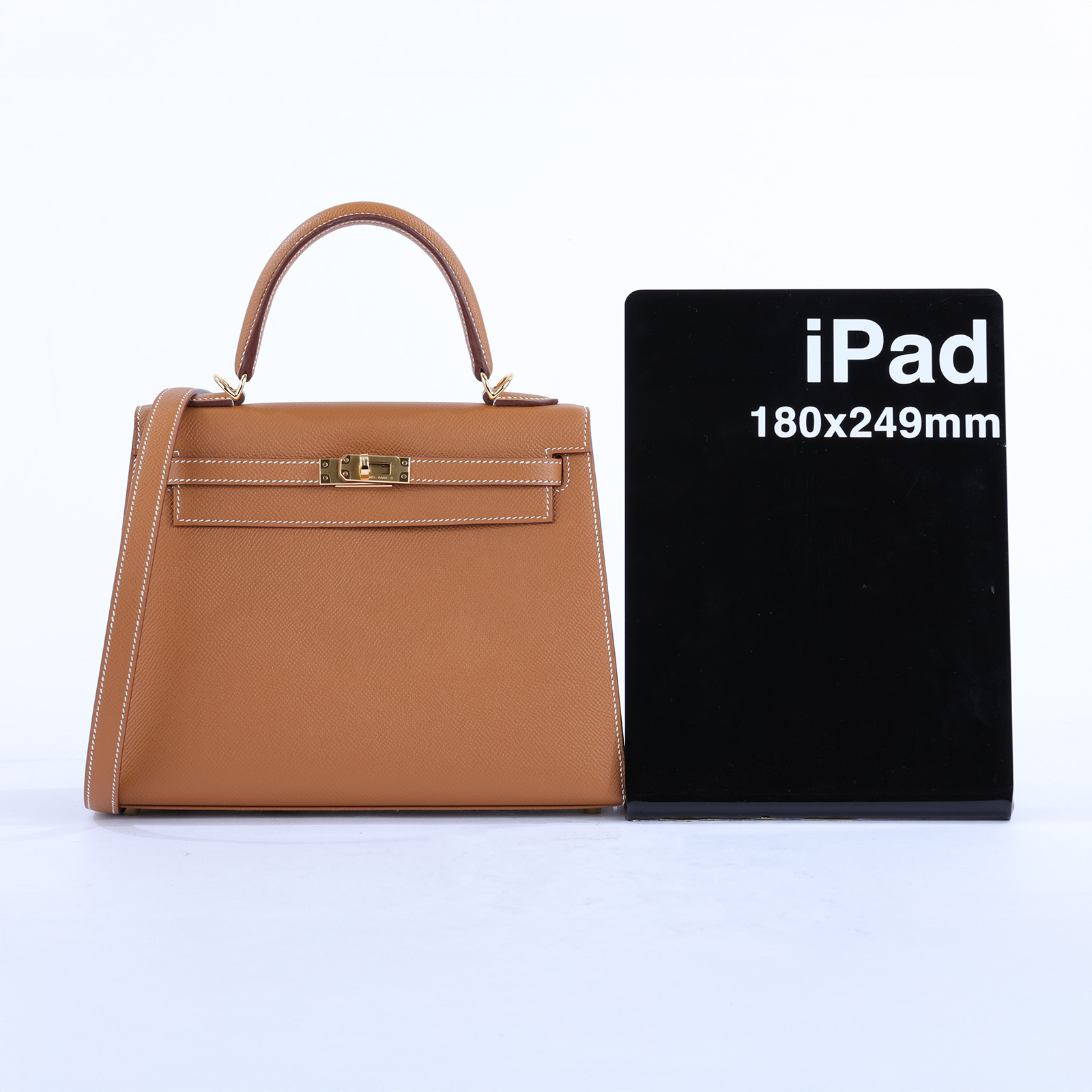 愛馬仕 Hermes Kelly Bag 凱莉包 25 KL25 Z刻 金棕KELLY25 EPSOM 防塵袋/原廠盒子/鎖組/購買證明