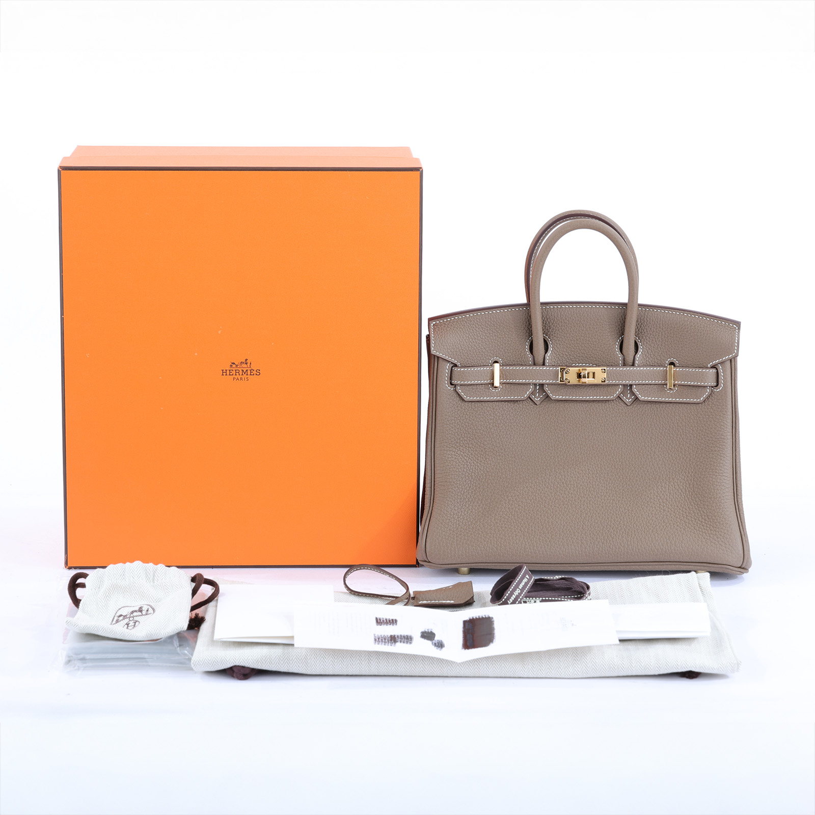 愛馬仕 Hermes Birkin Bag 柏金包 25 BK25 Z刻 大象灰BIRKIN25 TOGO 防塵袋/原廠盒子/鎖組/購買證明
