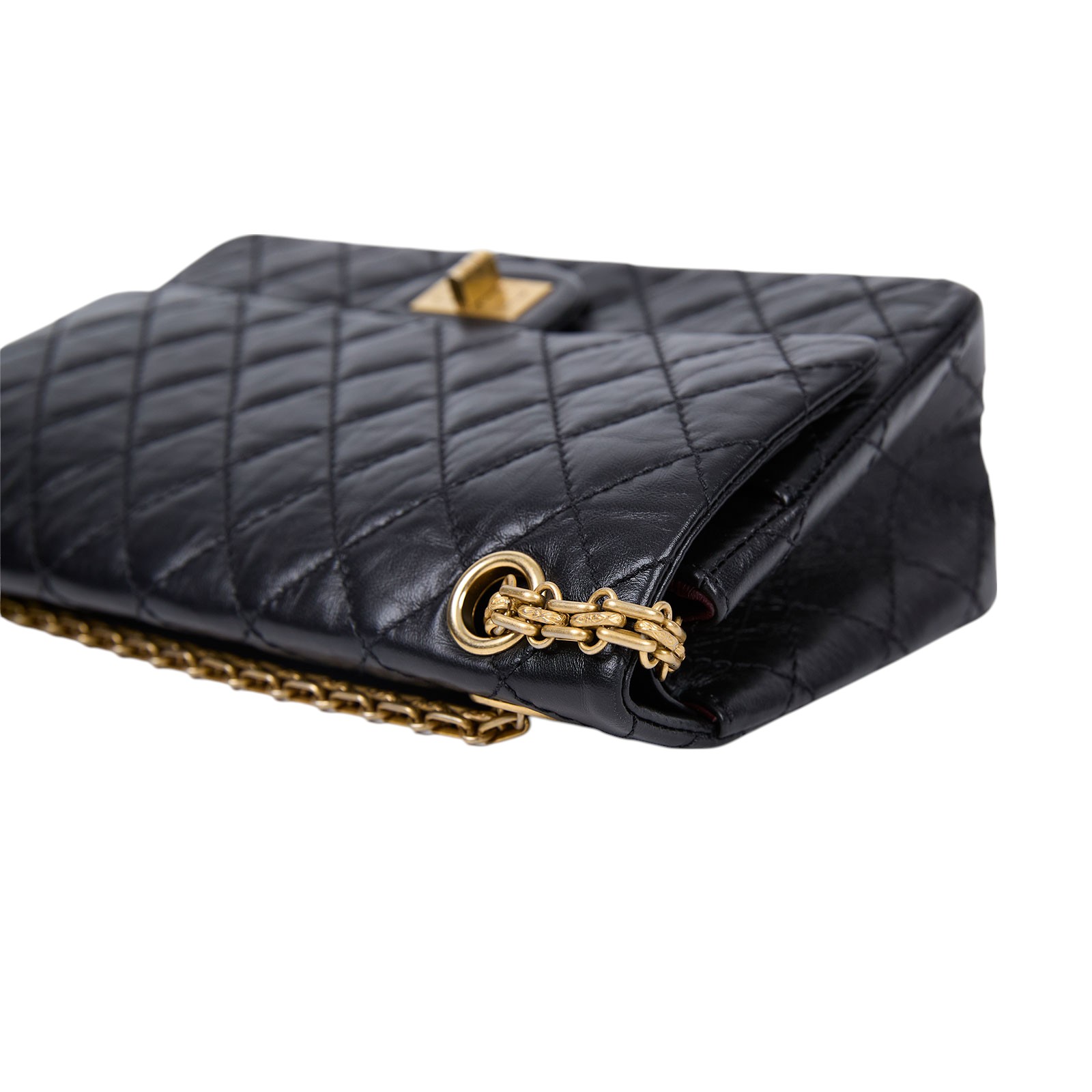 香奈兒 CHANEL 2.55 口蓋包 中型 A37586 黑金2.55 24CM 防塵袋/原廠盒子/保證卡