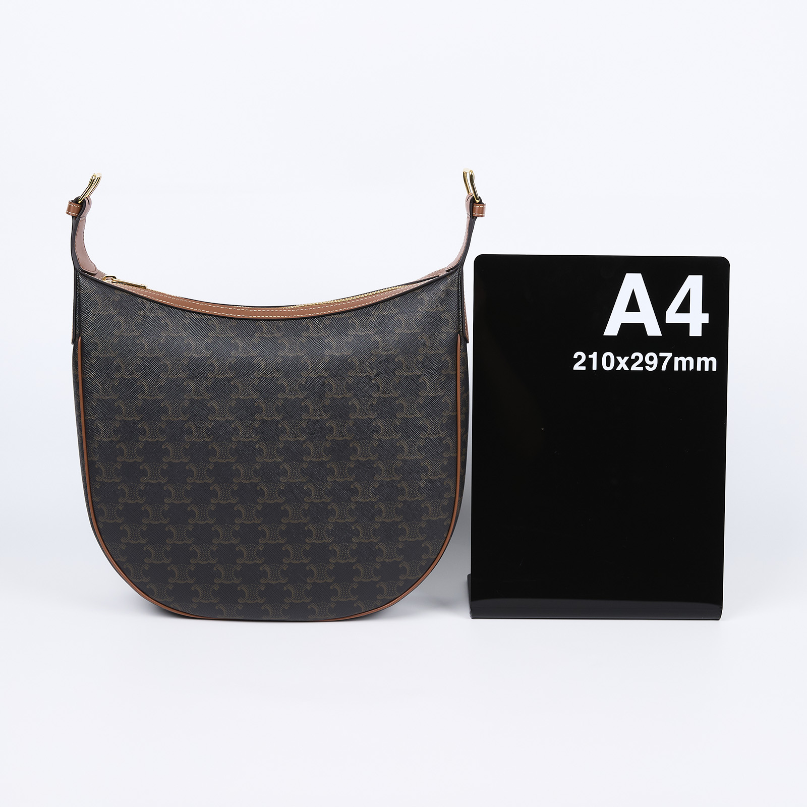 思琳 CELINE Heloise 標誌印花 牛皮革 肩背 手提包 114712FQM 棕老花Heloise HOBO 防塵袋