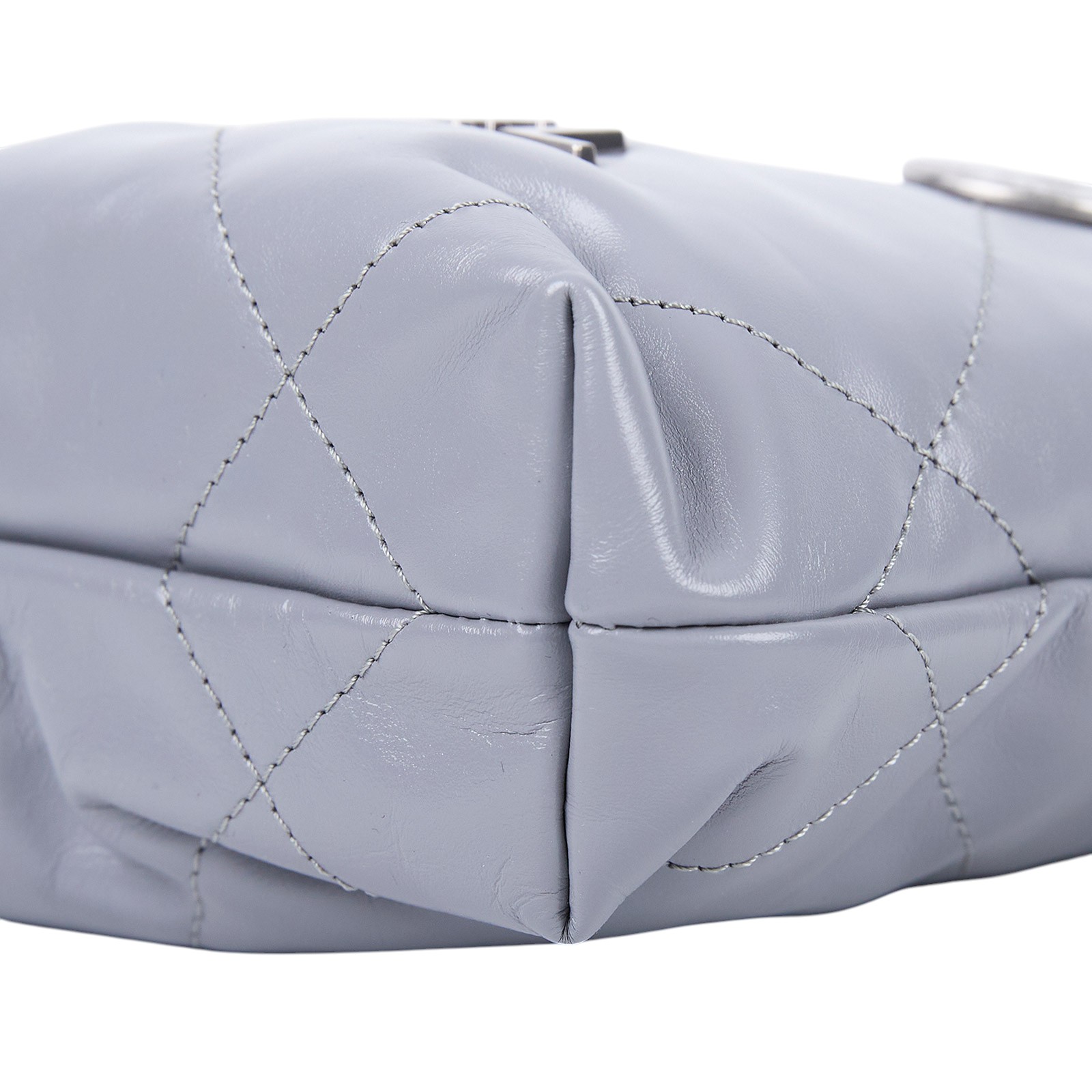 香奈兒 CHANEL 22 迷你 束口包 AS3980 晶片款 灰銀22 MINI 防塵袋/原廠盒子/購買證明影本