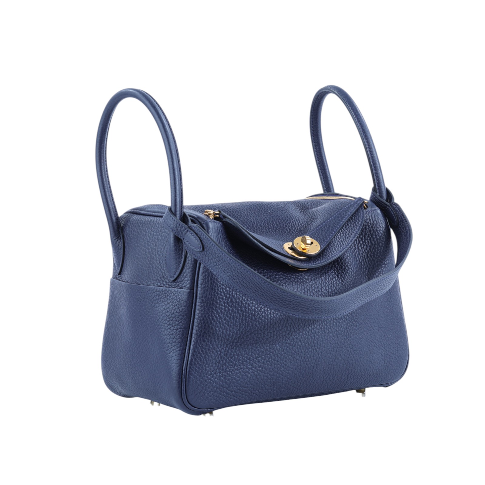 愛馬仕 Hermes Lindy 琳迪包 26 LD26 U刻 LINDY26午夜藍 防塵袋/原廠盒子/購買證明