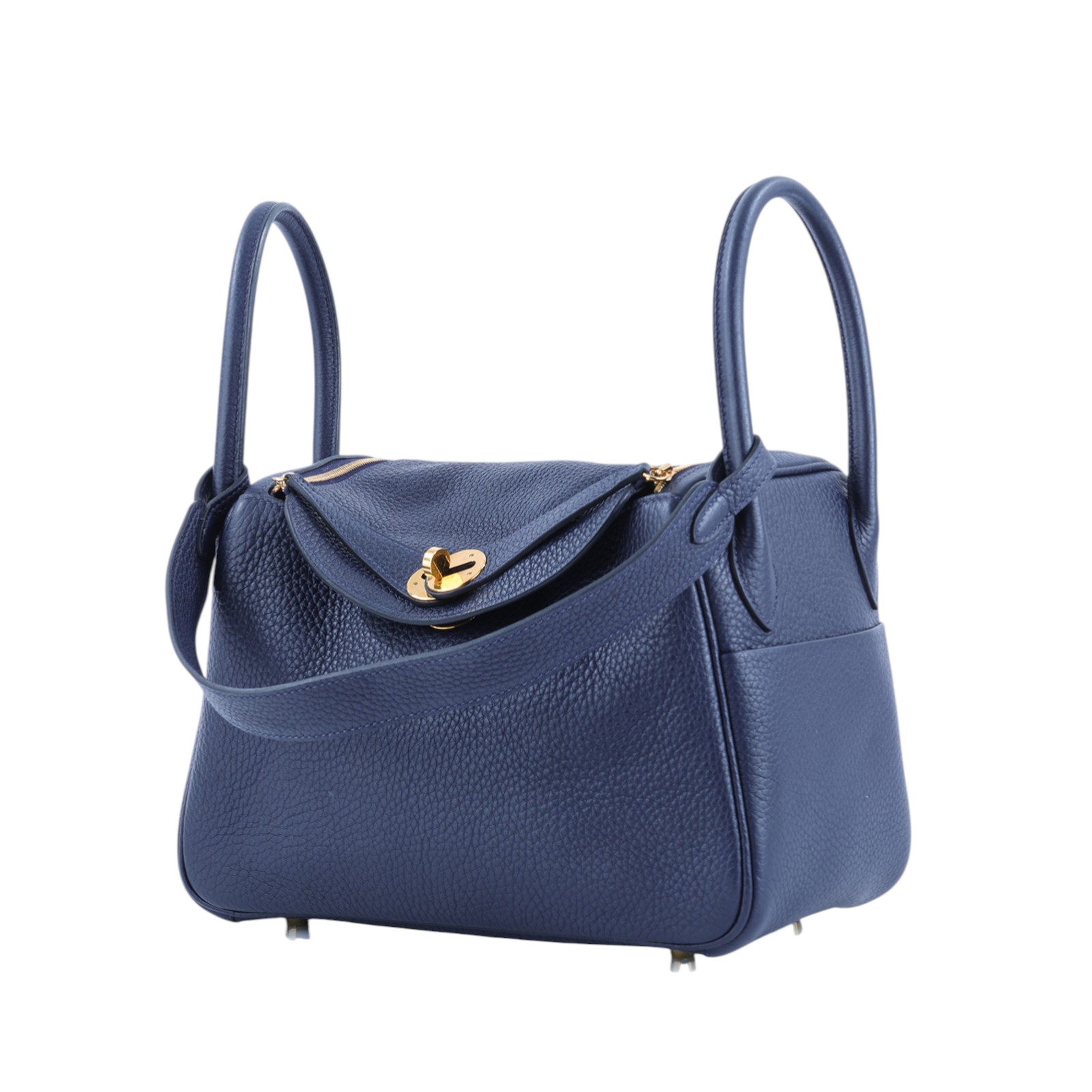 愛馬仕 Hermes Lindy 琳迪包 26 LD26 U刻 LINDY26午夜藍 防塵袋/原廠盒子/購買證明