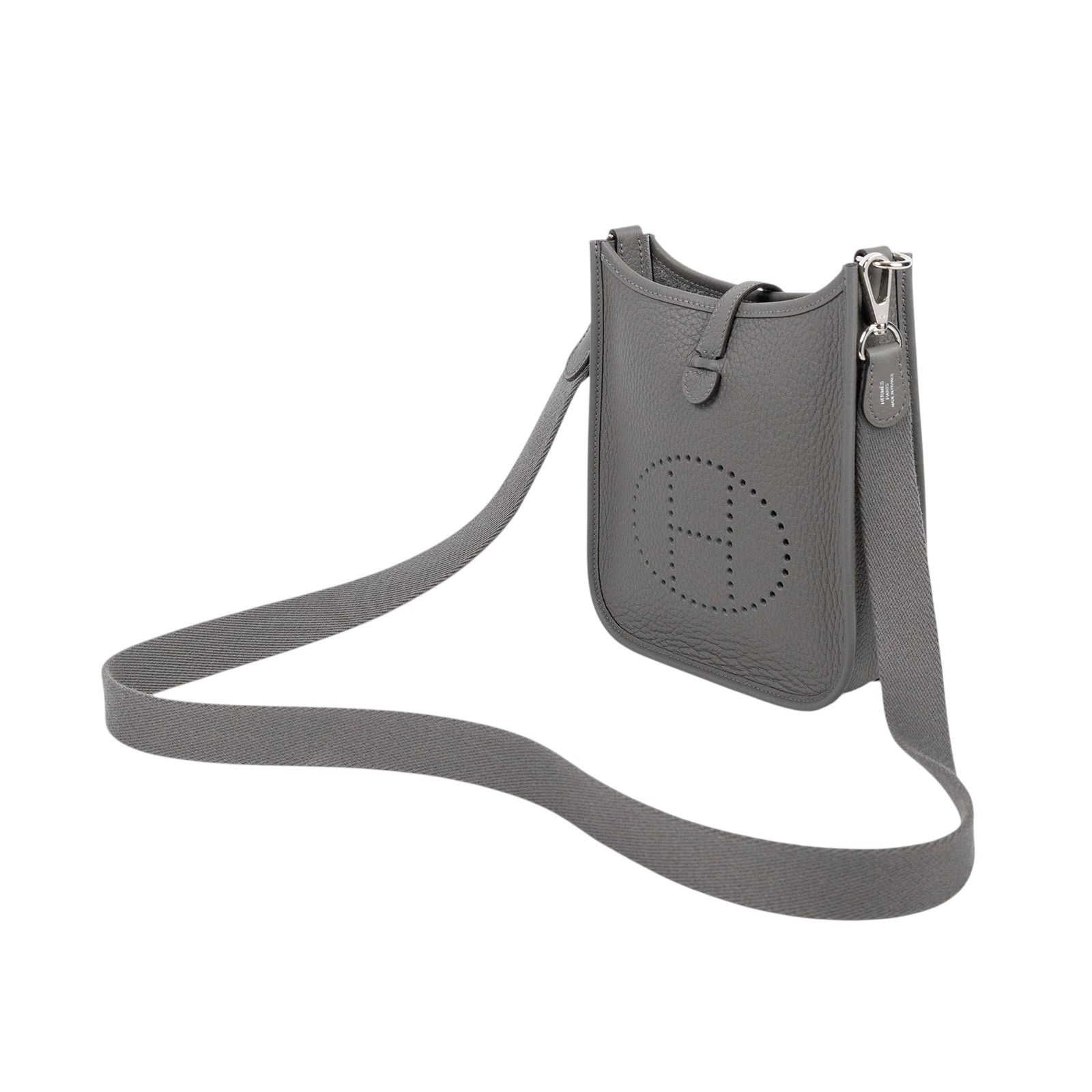 愛馬仕 Hermes Evelyne Bag Mini 伊芙琳包 Evelyne 16 EV16 B刻 積雨雲灰MINI EVELYNE 原廠盒子/防塵袋