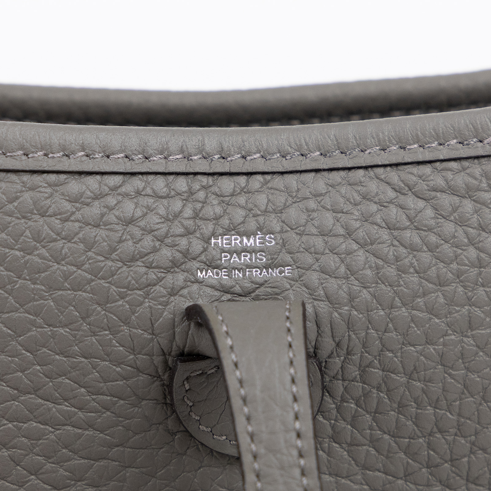 愛馬仕 Hermes Evelyne Bag Mini 伊芙琳包 Evelyne 16 EV16 B刻 積雨雲灰MINI EVELYNE 原廠盒子/防塵袋