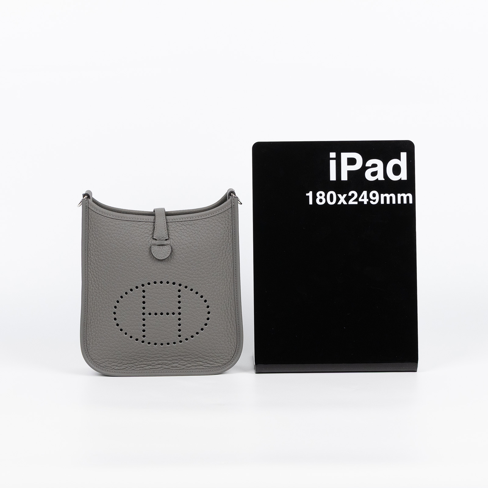 愛馬仕 Hermes Evelyne Bag Mini 伊芙琳包 Evelyne 16 EV16 B刻 積雨雲灰MINI EVELYNE 原廠盒子/防塵袋