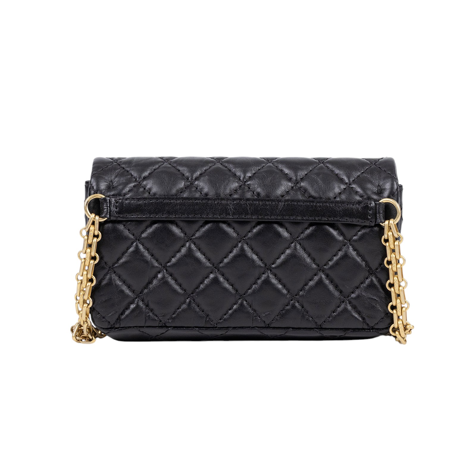 香奈兒 CHANEL 2.55 腰包 口蓋包 A57791 黑金2.55腰包 DUST  BAG/原廠盒子/保證卡