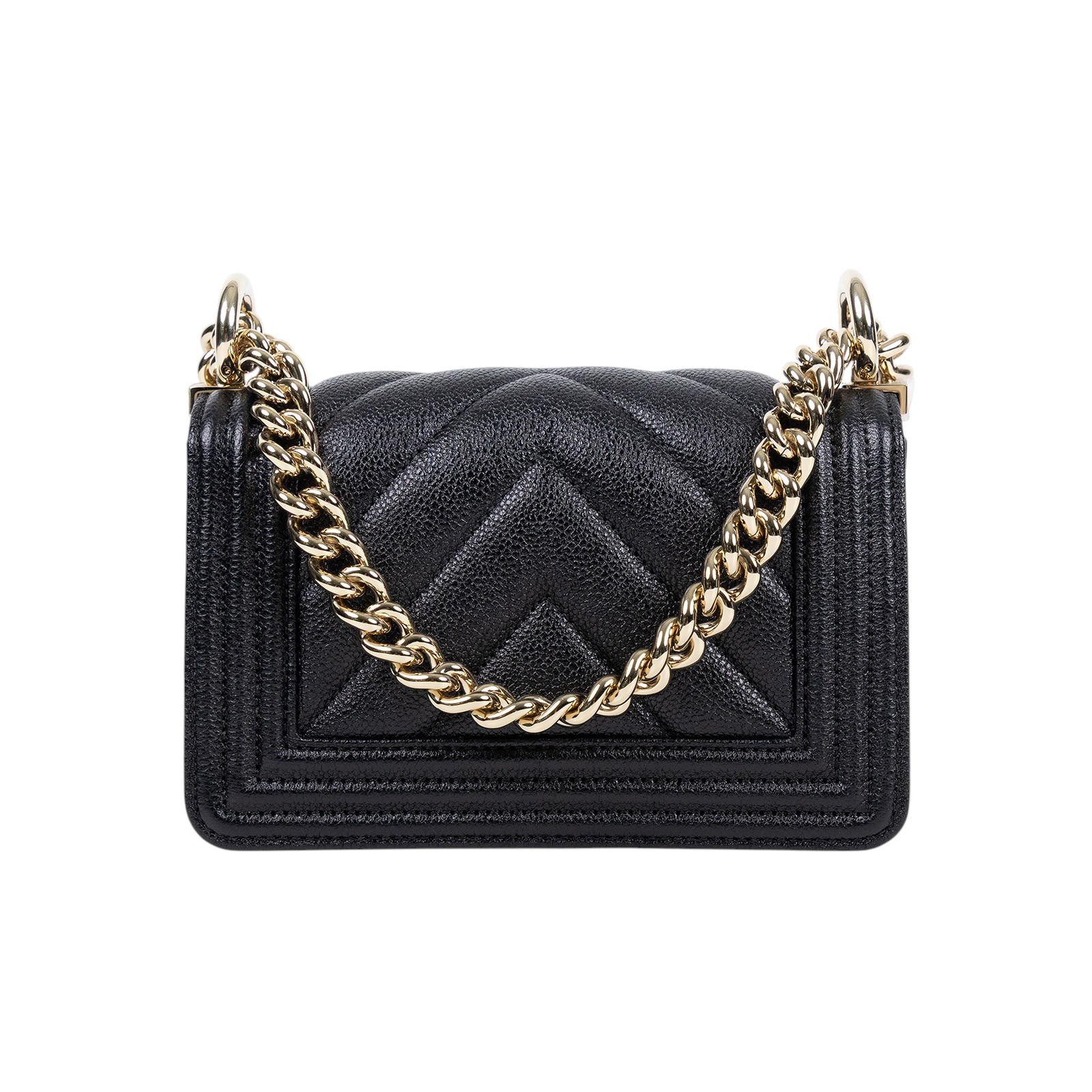 香奈兒 CHANEL Boy 迷你 口蓋包 A67364 晶片款 黑金荔枝MINI BOY 原廠盒子