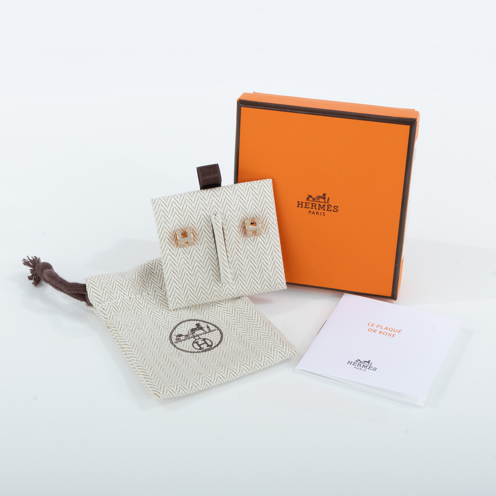 愛馬仕 Hermes Mini Pop H 耳釘 淺褐色 H608002FO55  栗子灰玫金MINI POP H耳環2 原廠盒子