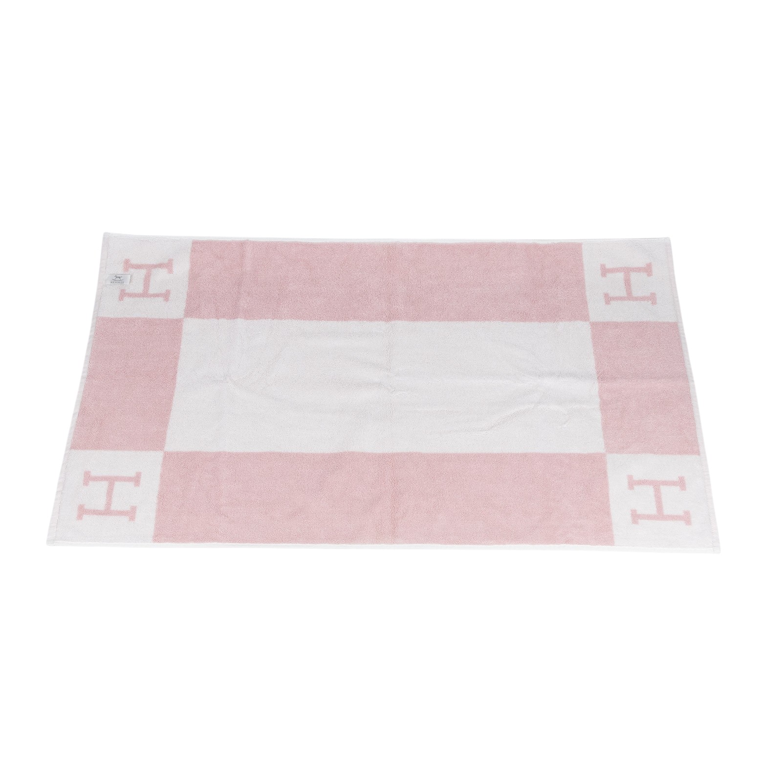 愛馬仕 Hermes Avalon 毛巾 丁香粉 H102193Mv02 粉中浴巾2 無附屬品