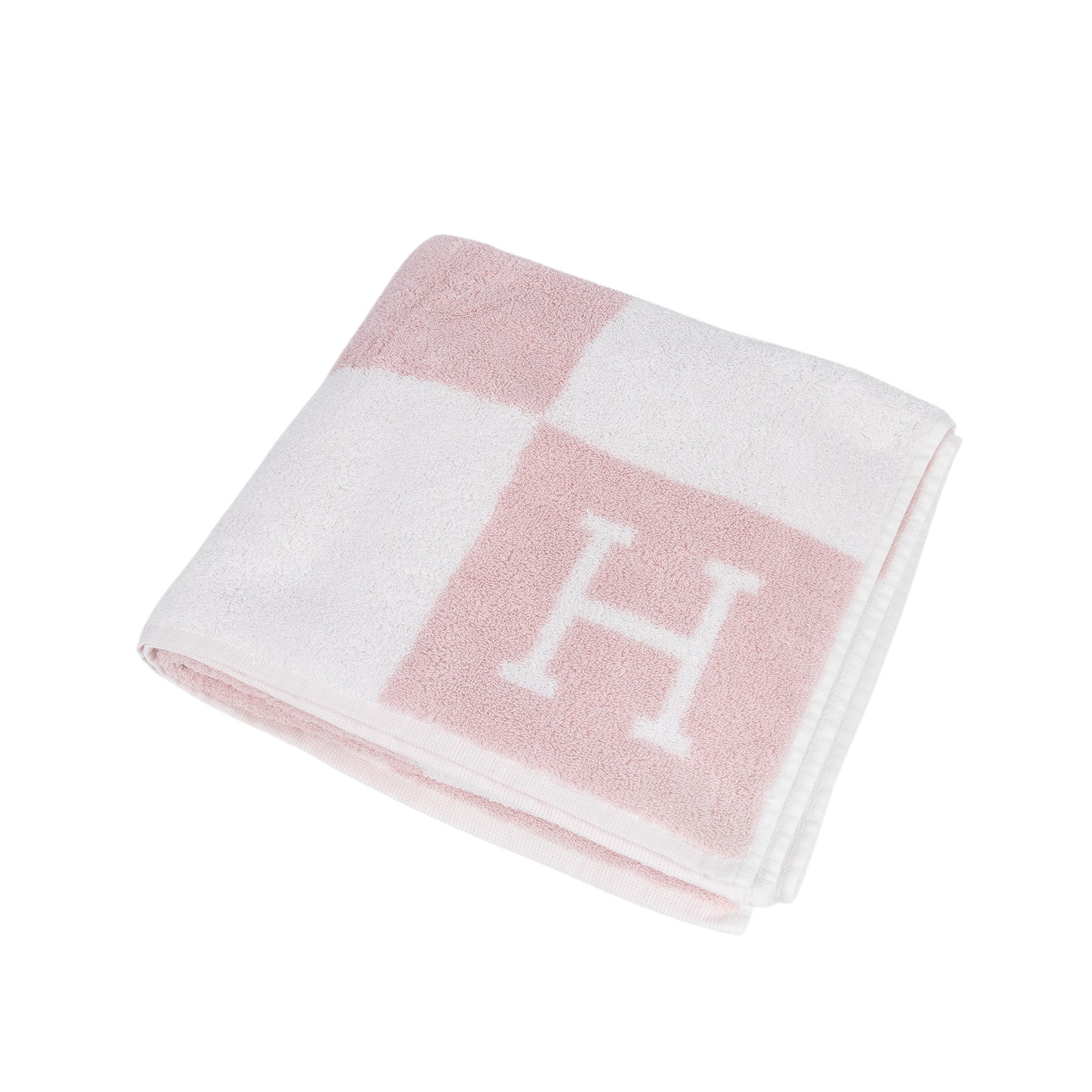 愛馬仕 Hermes Avalon 毛巾 丁香粉 H102193Mv02 粉中浴巾2 無附屬品