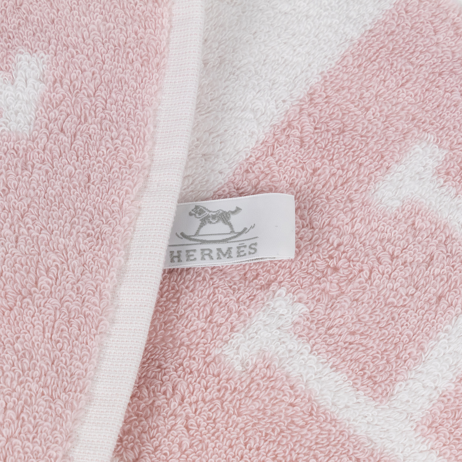 愛馬仕 Hermes Avalon 毛巾 丁香粉 H102193Mv02 粉中浴巾2 無附屬品