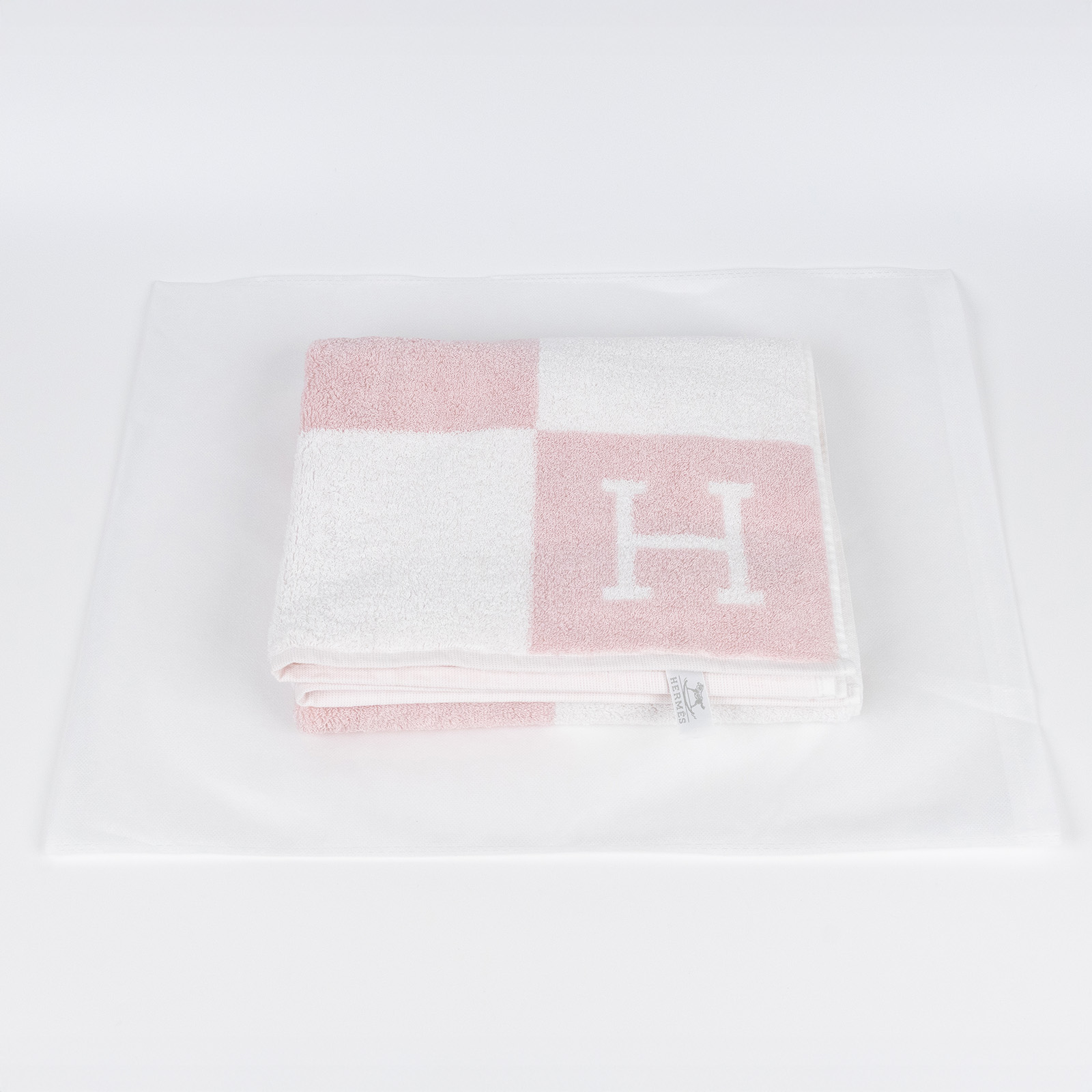 愛馬仕 Hermes Avalon 毛巾 丁香粉 H102193Mv02 粉中浴巾2 無附屬品