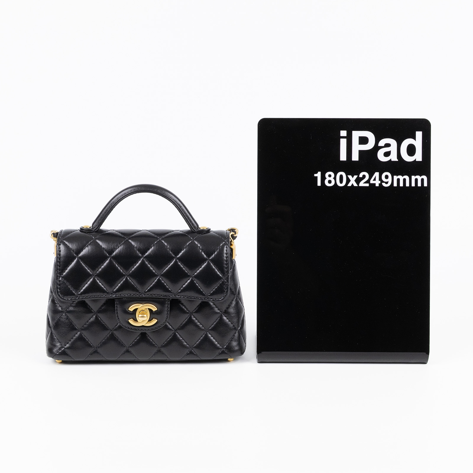 香奈兒 CHANEL Handle 手把口蓋包  小型 AS5355 B19386 晶片款 黑手提2WAY 防塵袋/原廠盒子