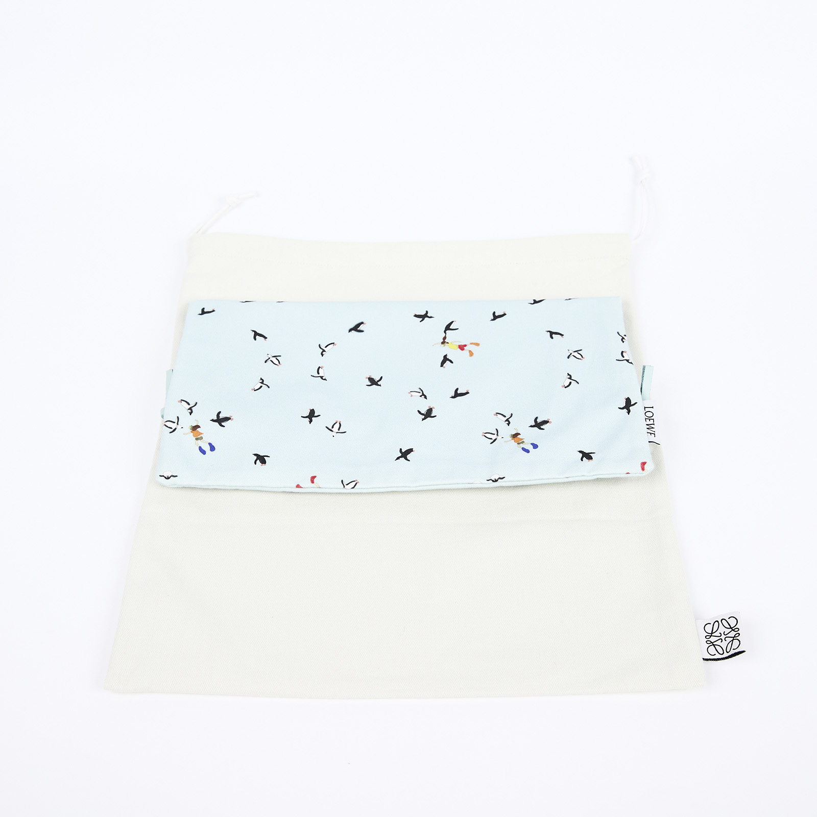 羅意威 LOEWE Suna Fujita 束口包   企鵝化妝收納袋 防塵袋