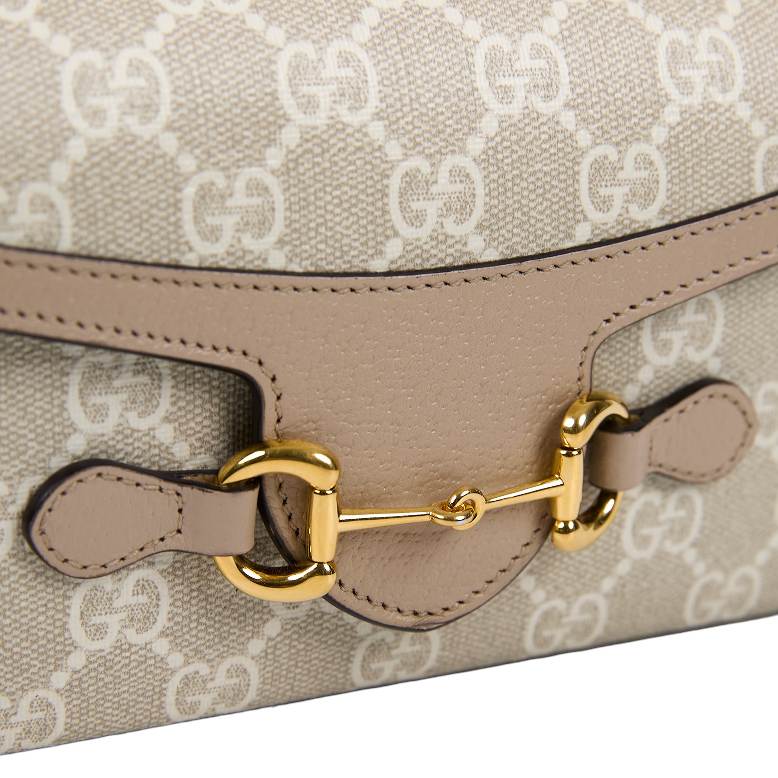 古馳 GUCCI Horsebit 1955 馬銜扣 迷你袋 斜背包 卡其色 699296 UULBG  防塵袋/原廠盒子/購買證明