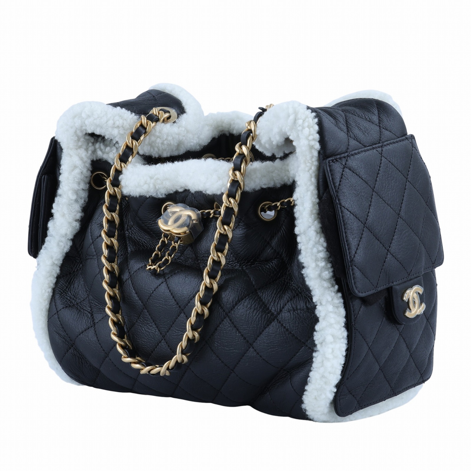 香奈兒 CHANEL 25 小型包 AS5293 B22310 晶片款 黑毛邊25包  小號 防塵袋/購買證明影本