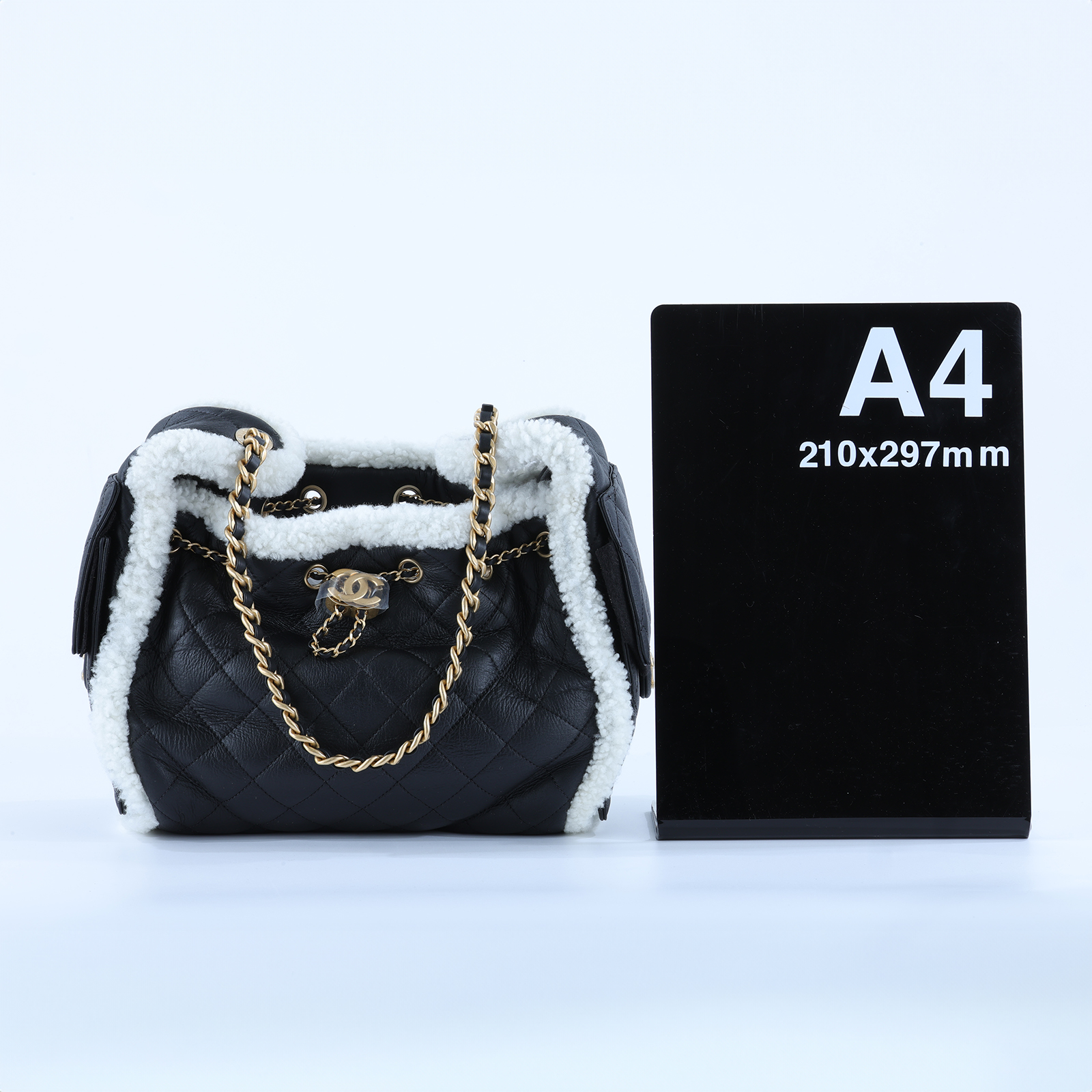香奈兒 CHANEL 25 小型包 AS5293 B22310 晶片款 黑毛邊25包  小號 防塵袋/購買證明影本
