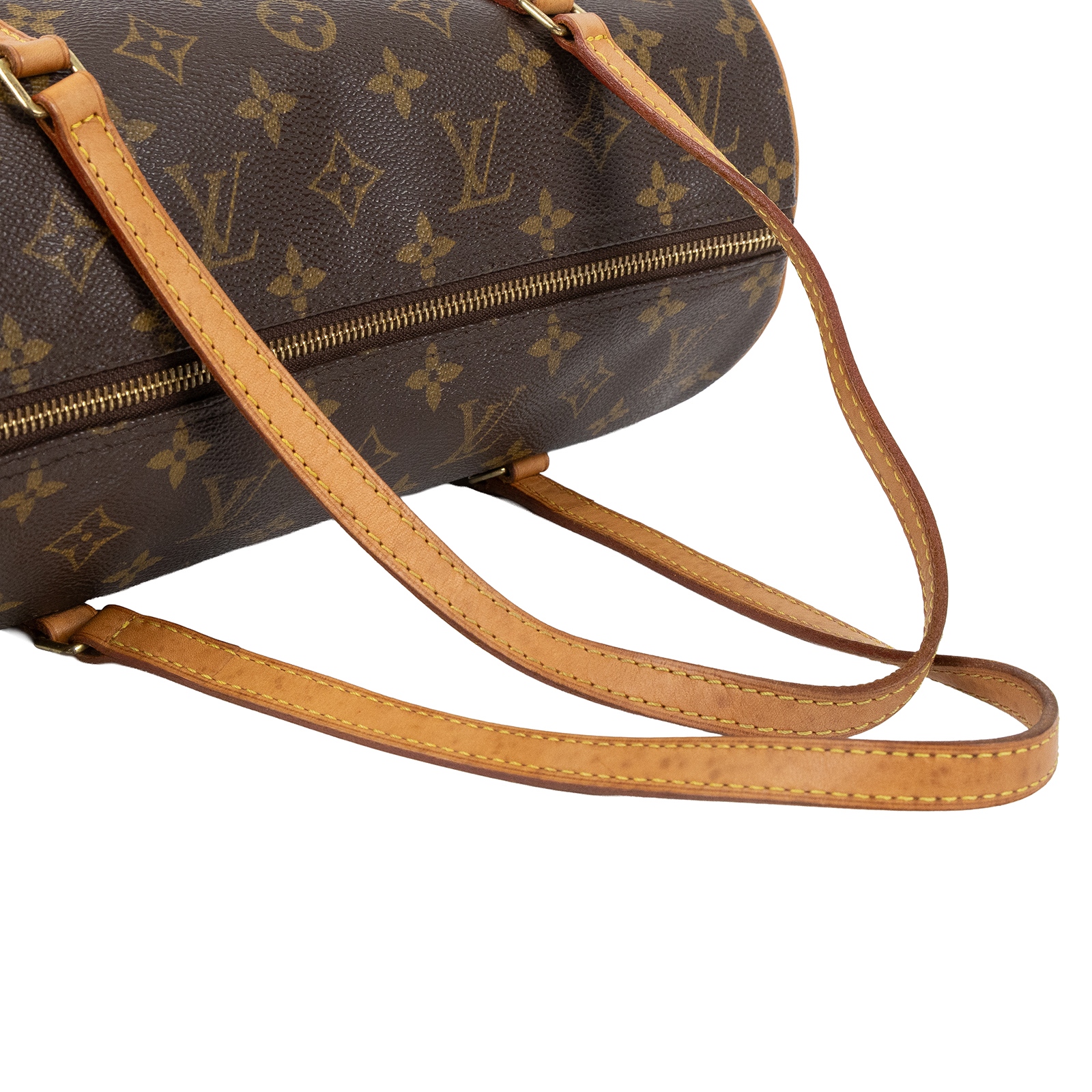 路易威登 LOUIS VUITTON Papillon 30原花 圓筒手提包 M51385 棕原花圓筒子母包 內袋