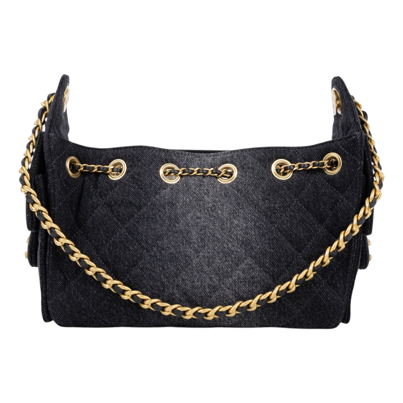 香奈兒 CHANEL 25 迷你包 AS5631 晶片款 黑牛仔25 MINI 防塵袋/原廠盒子