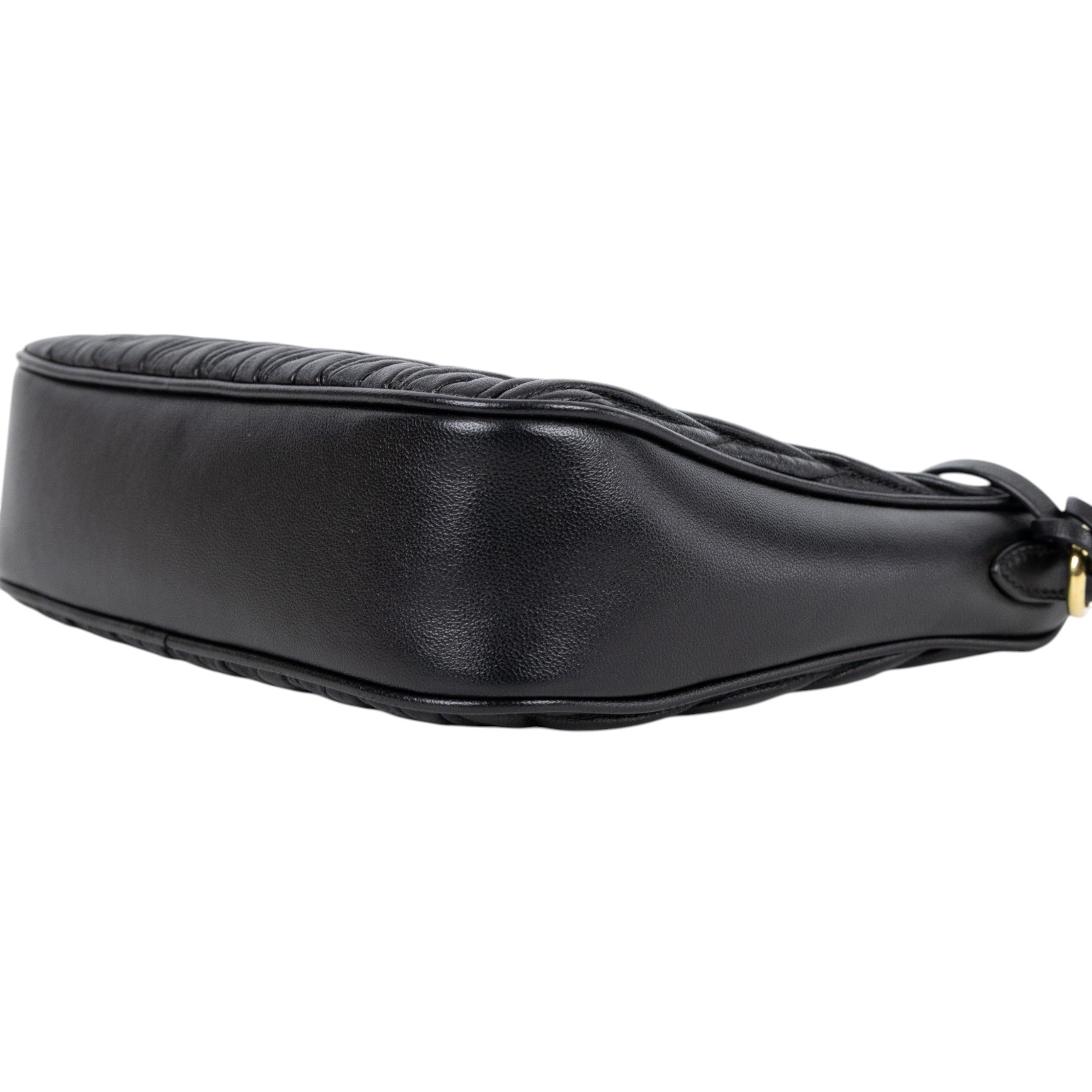 繆繆 MIU MIU Matelasse 納帕軟皮 單肩包 5BH211_N88 黑抓皺Matelassé 2WAY 原廠盒子/防塵袋/保證卡/背帶