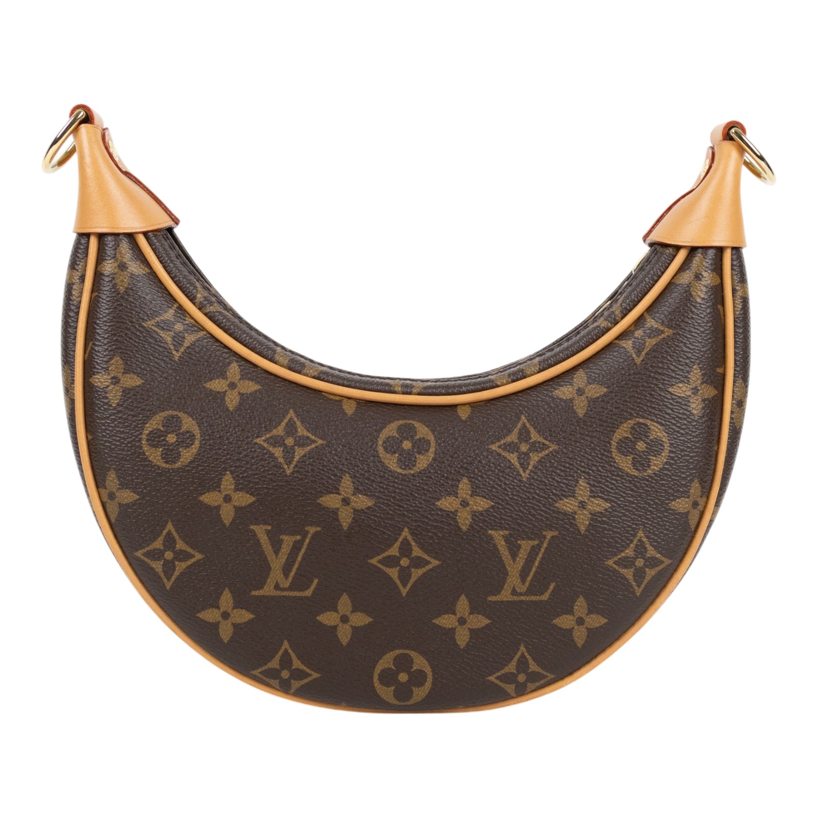 路易威登 LOUIS VUITTON Loop 半月 法棍包 豌豆包 老花 腋下單肩包 M81098 晶片款 原花LOOP彎月包 PM 背帶2