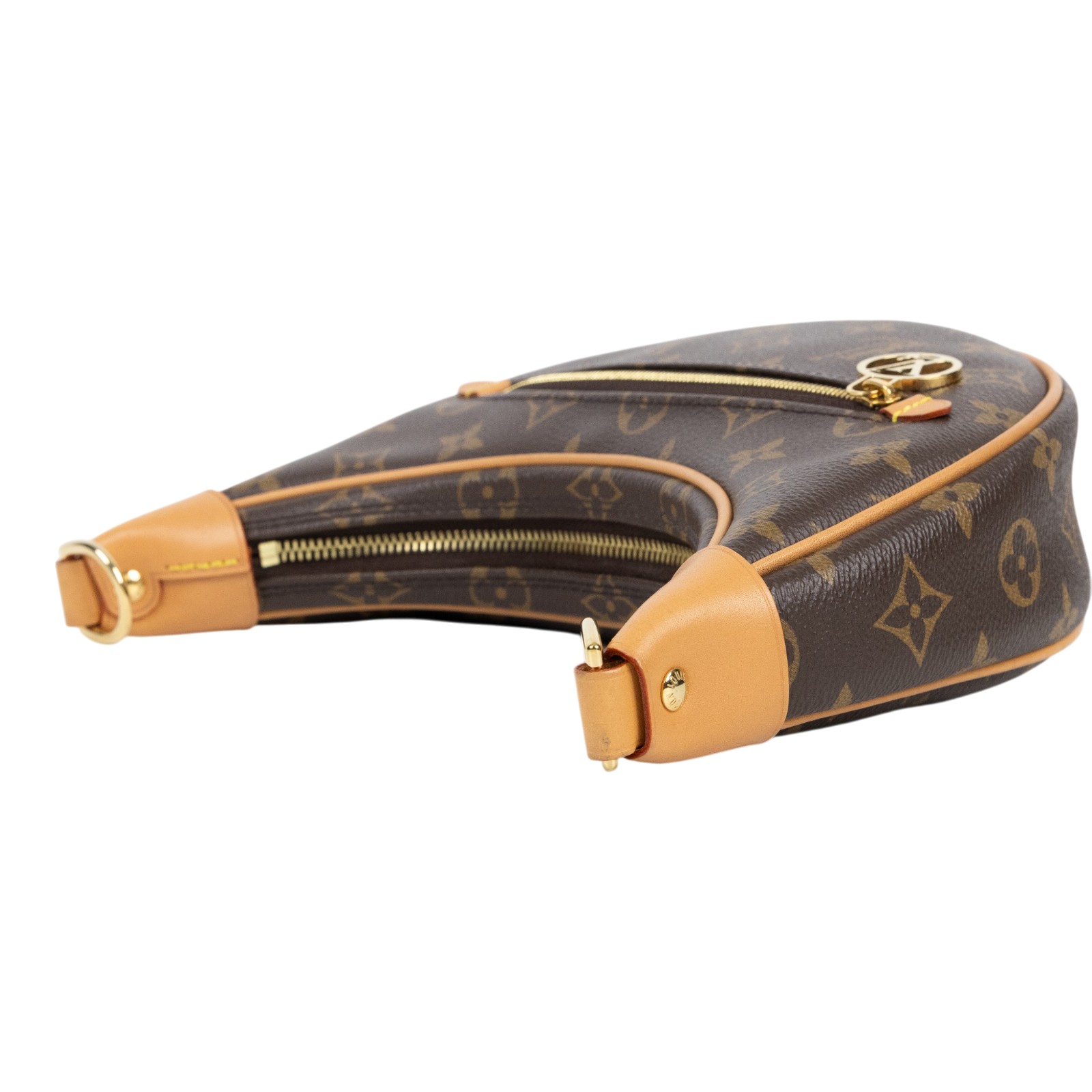 路易威登 LOUIS VUITTON Loop 半月 法棍包 豌豆包 老花 腋下單肩包 M81098 晶片款 原花LOOP彎月包 PM 背帶2