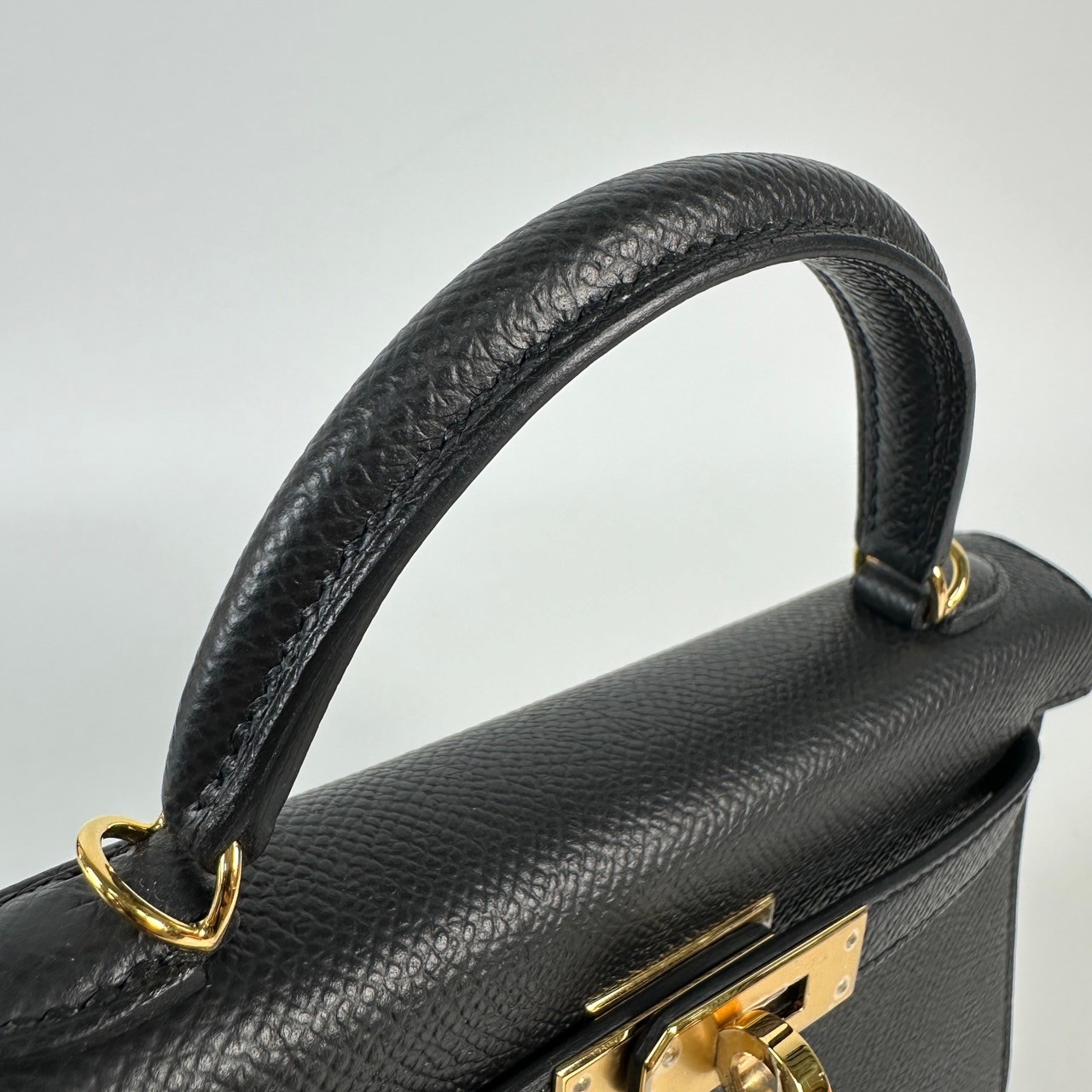 愛馬仕 Hermes Kelly Bag 凱莉包 mini KLM B 黑金MINI KELLY 原廠盒子/防塵袋