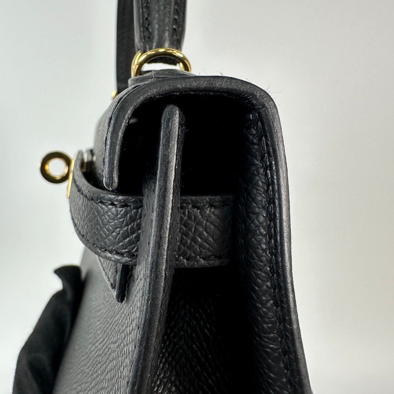 愛馬仕 Hermes Kelly Bag 凱莉包 mini KLM B 黑金MINI KELLY 原廠盒子/防塵袋