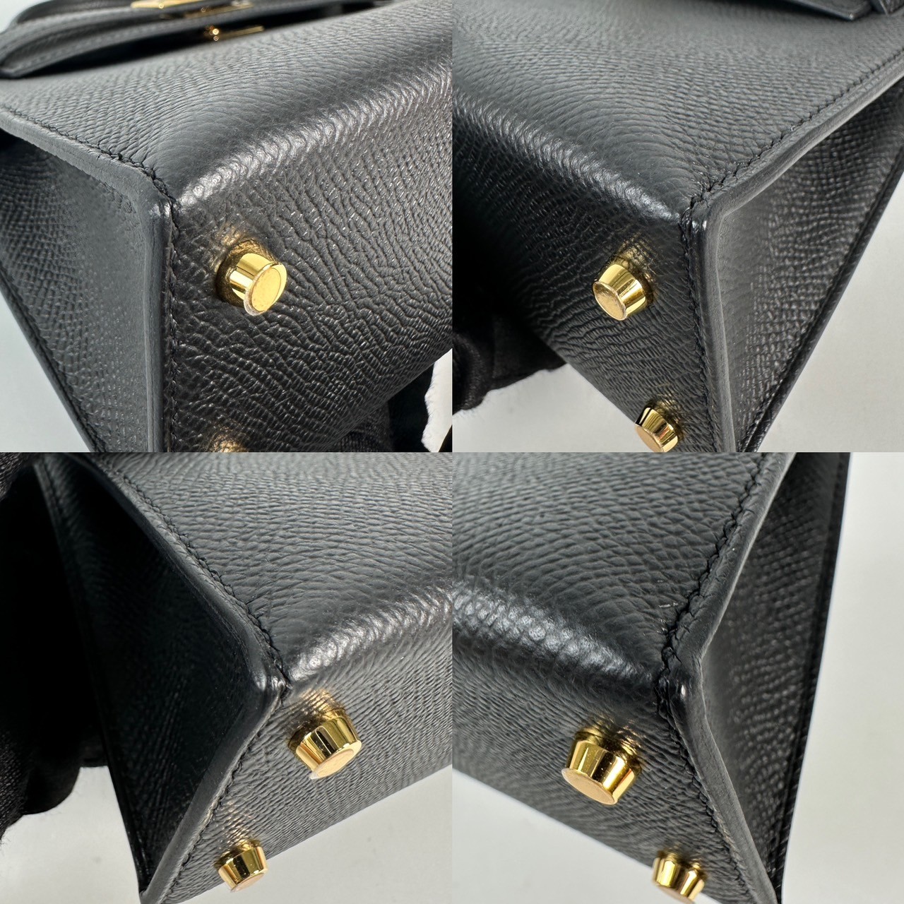 愛馬仕 Hermes Kelly Bag 凱莉包 mini KLM B 黑金MINI KELLY 原廠盒子/防塵袋