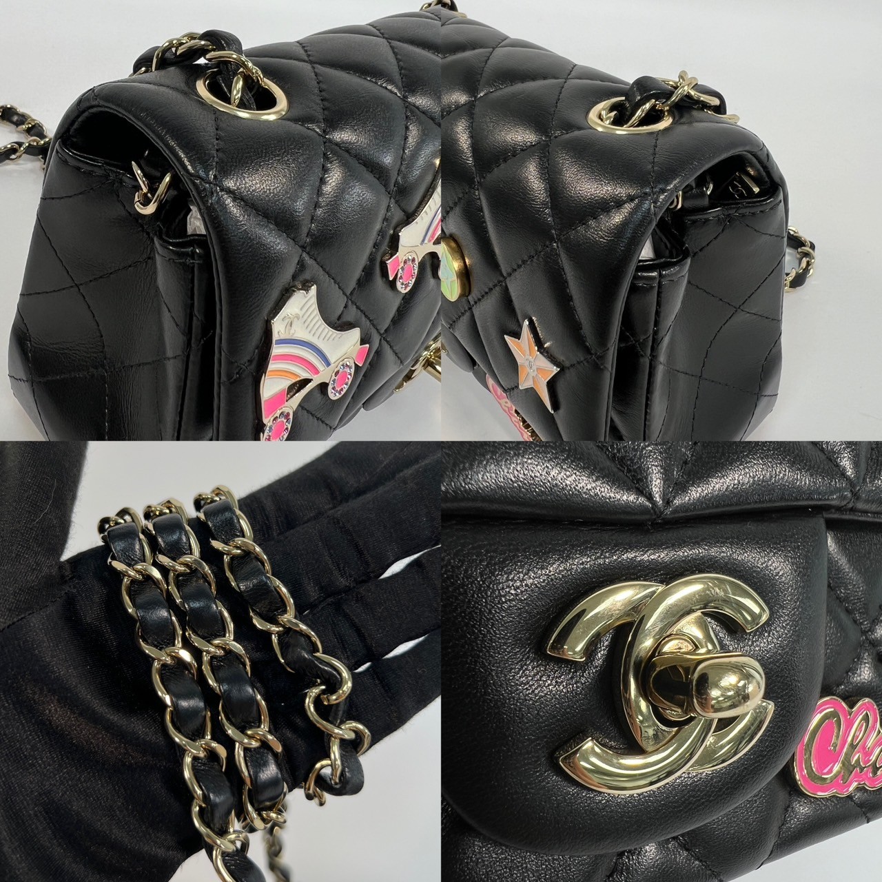 香奈兒 CHANEL CF 迷你 口蓋包 A69900 晶片款 黑COCO20 直排輪季節款 原廠盒子/防塵袋