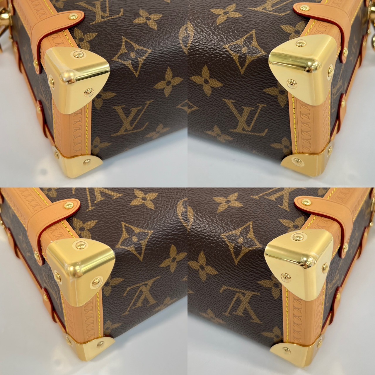 路易威登 LOUIS VUITTON Side Trunk MM 老花 手提 肩背 箱包 M46358 晶片款 原花SIDE TRUNK MM 原廠盒子/防塵袋