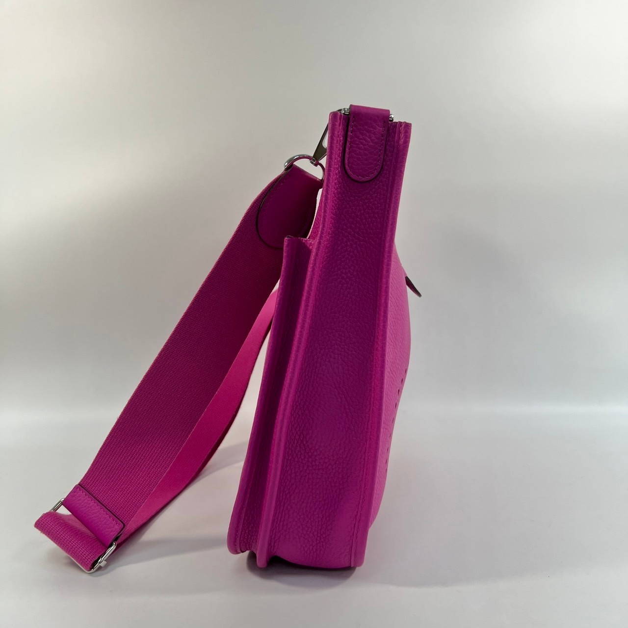 愛馬仕 Hermes Evelyne Bag 伊芙琳包 III 29 EV29 C刻 粉紫EVELYNE29 原廠盒子/防塵袋