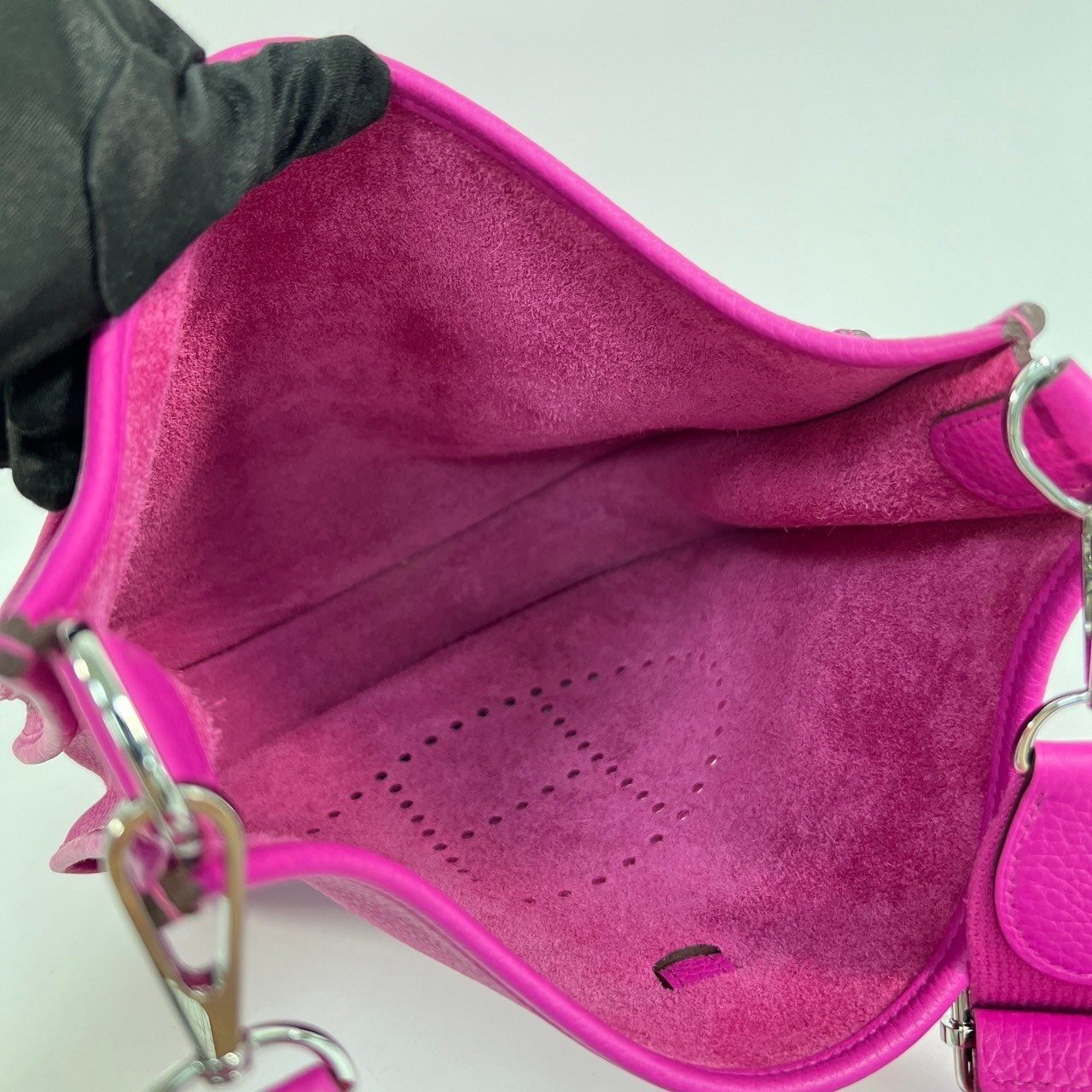 愛馬仕 Hermes Evelyne Bag 伊芙琳包 III 29 EV29 C刻 粉紫EVELYNE29 原廠盒子/防塵袋