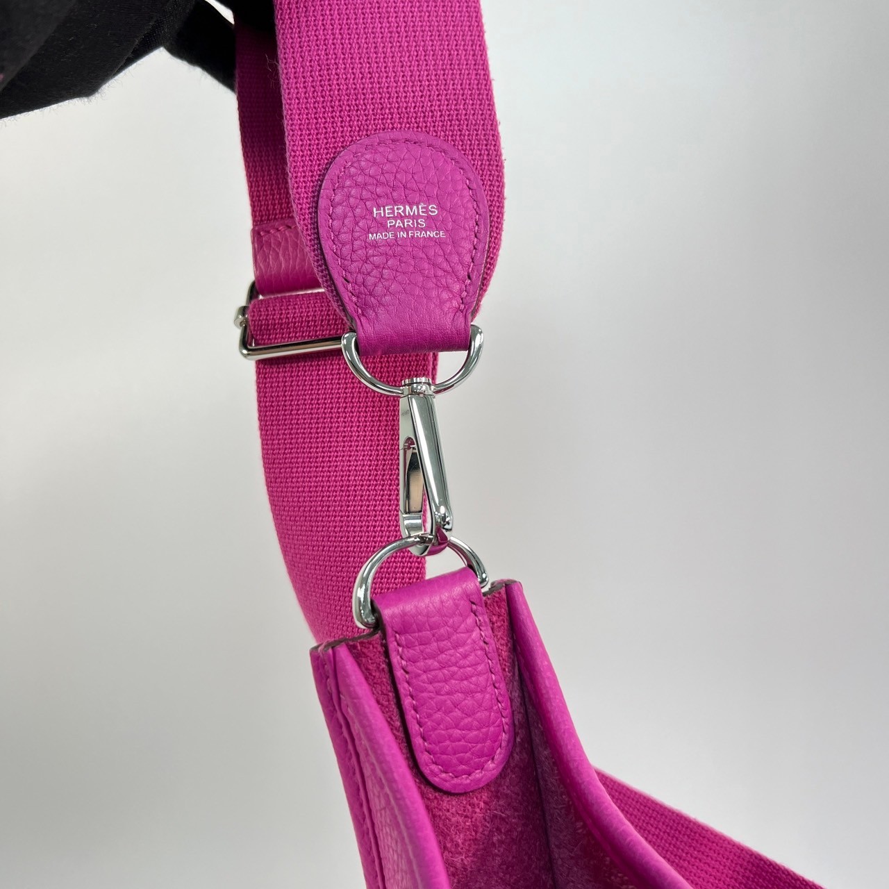 愛馬仕 Hermes Evelyne Bag 伊芙琳包 III 29 EV29 C刻 粉紫EVELYNE29 原廠盒子/防塵袋