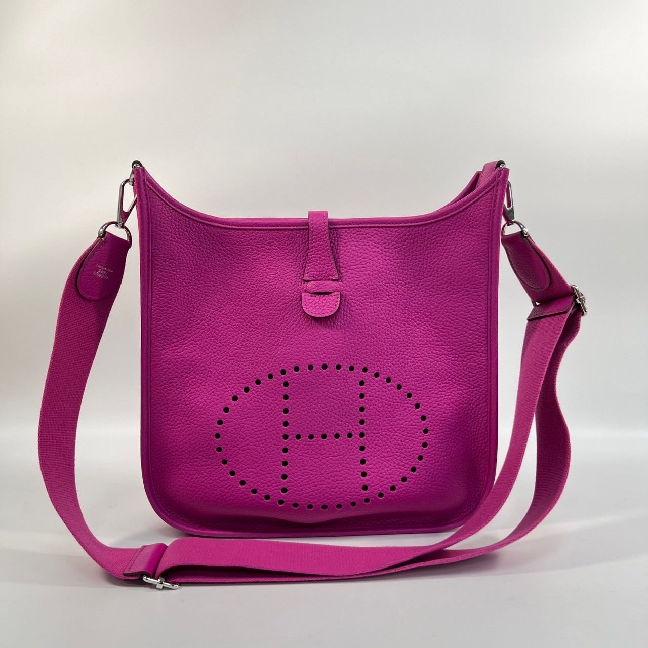 愛馬仕 Hermes Evelyne Bag 伊芙琳包 III 29 EV29 C刻 粉紫EVELYNE29 原廠盒子/防塵袋